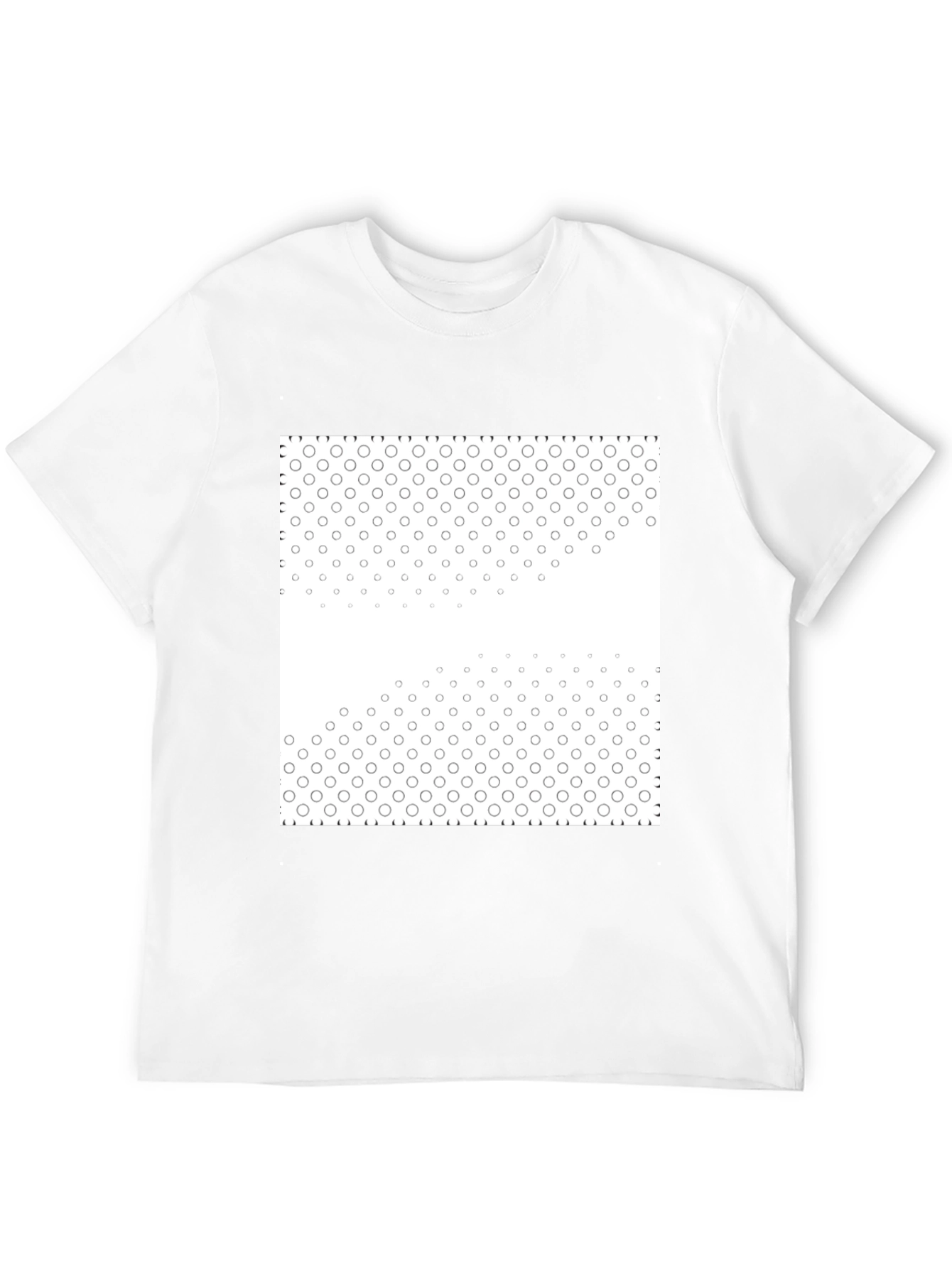 Black Tee with Geometric Circle Pattern
