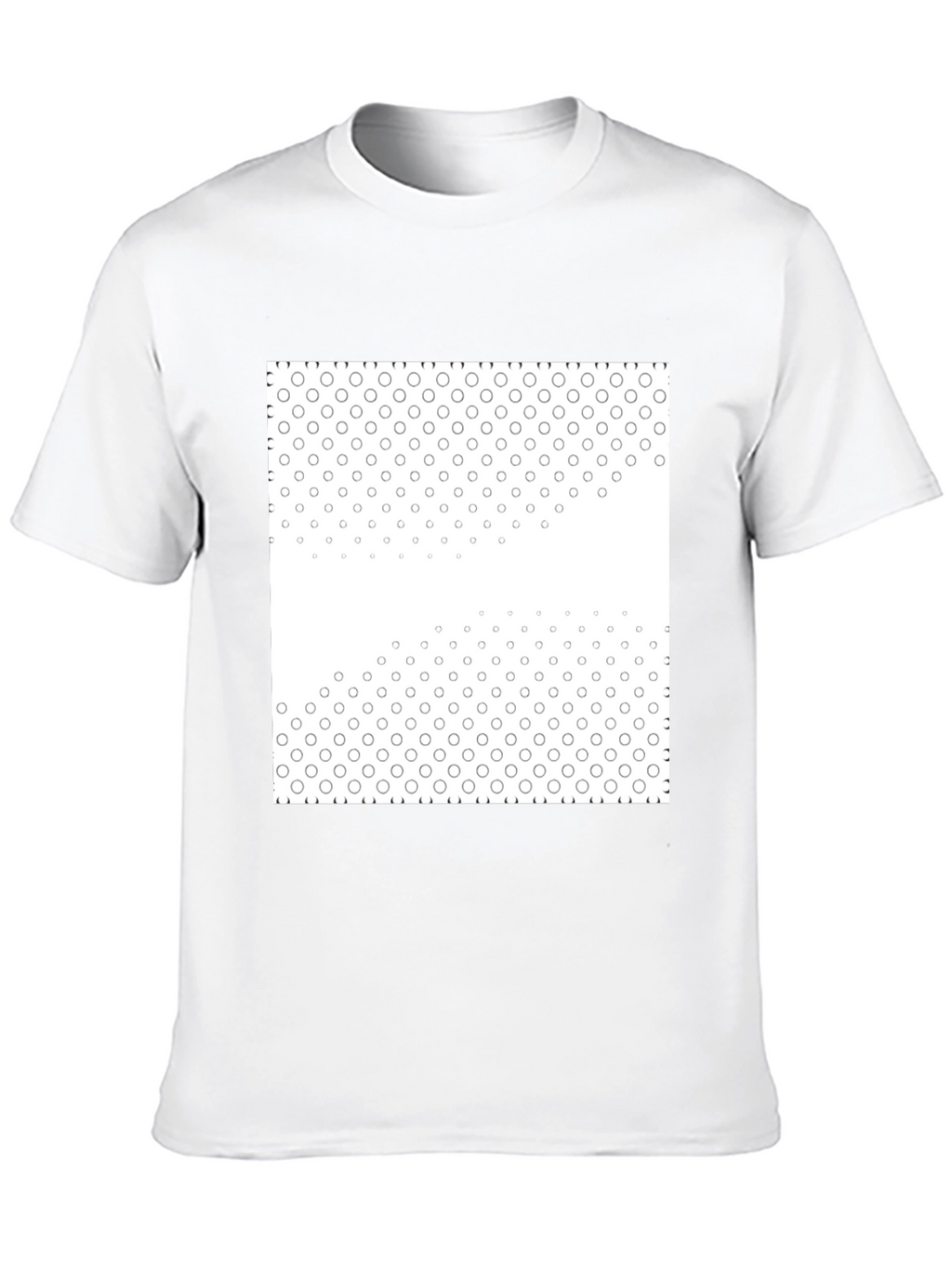 Black Tee with Geometric Circle Pattern