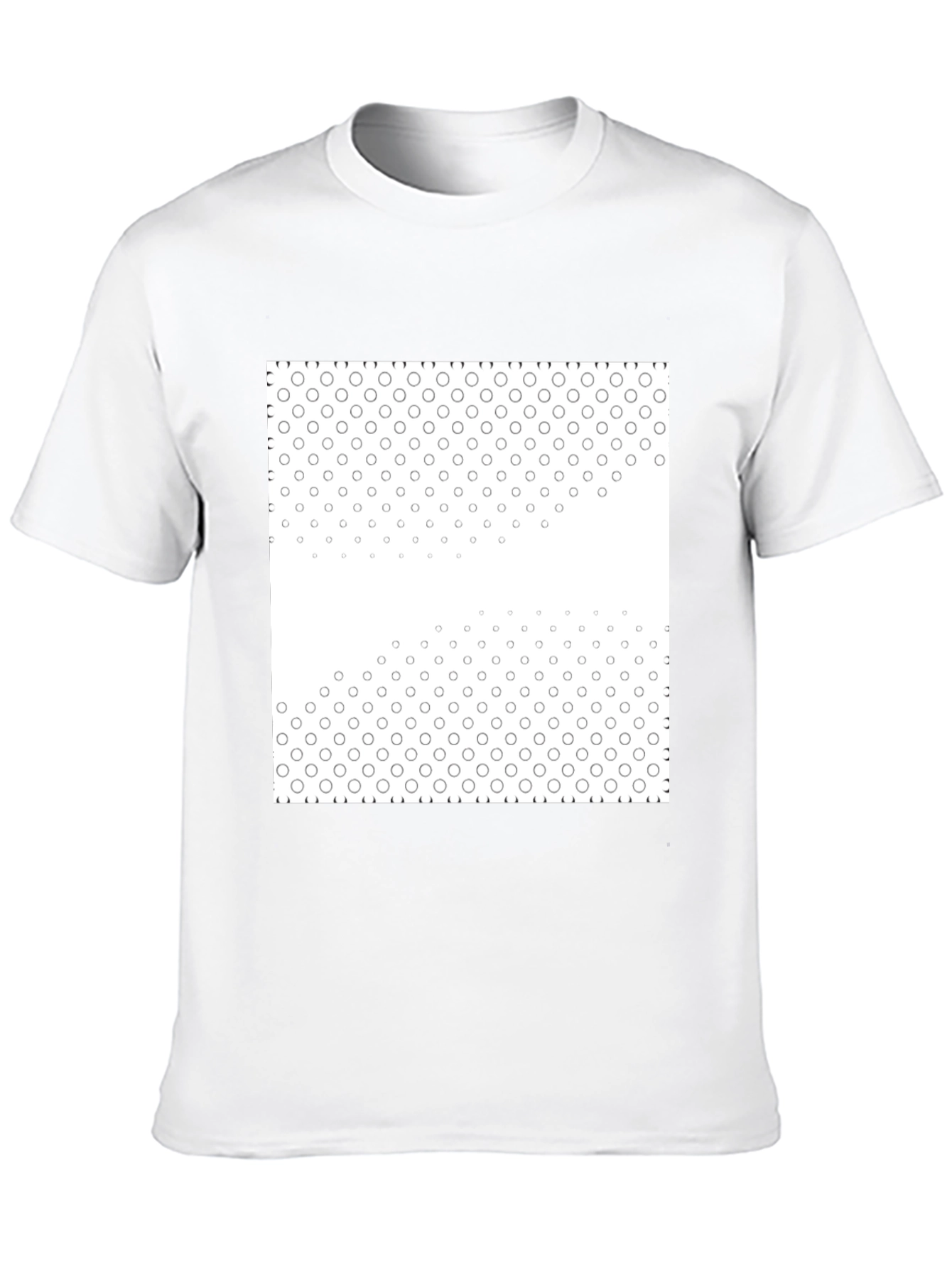 Black Tee with Geometric Circle Pattern