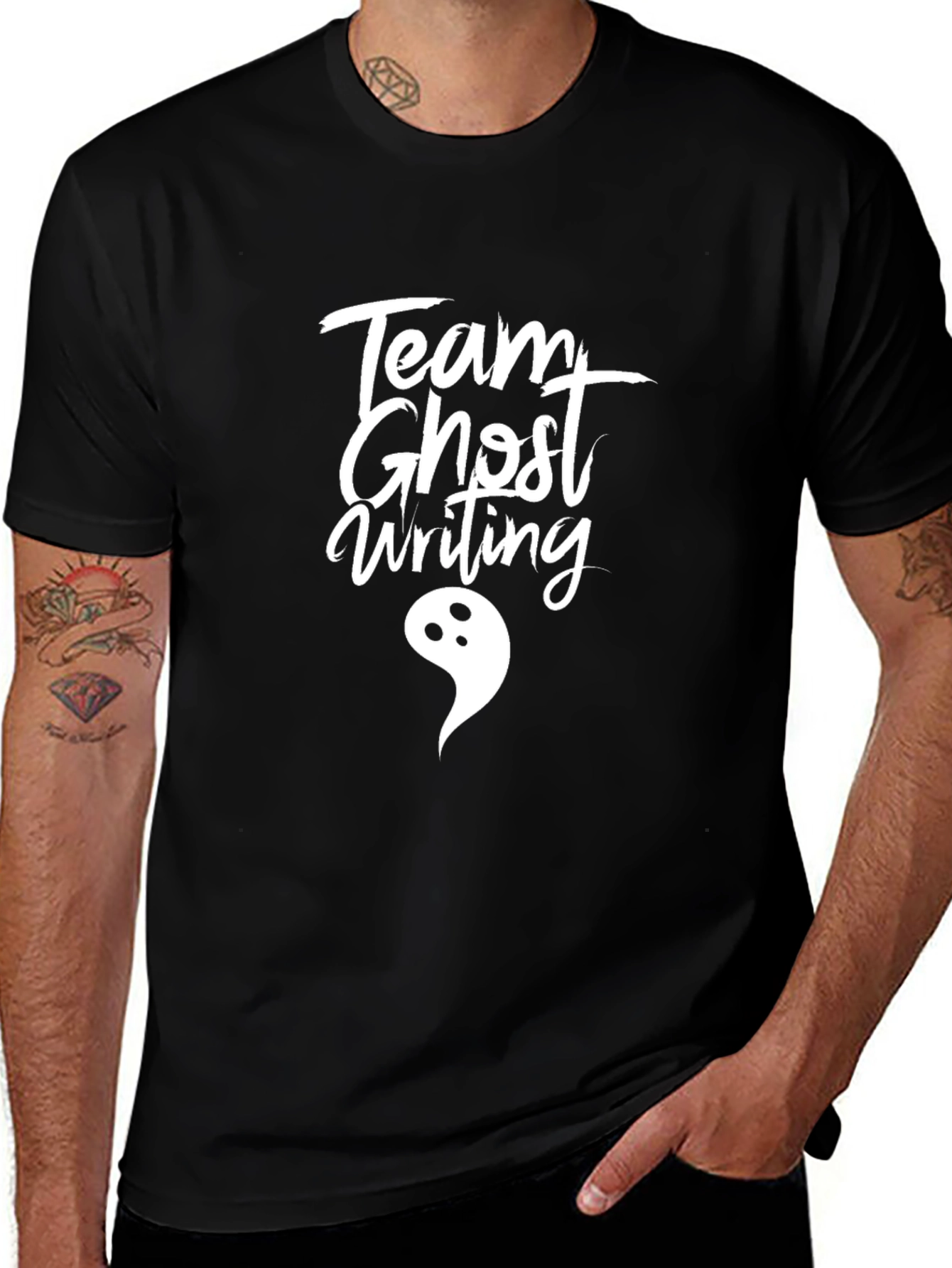 Team Ghost Writing Novelty T-Shirt