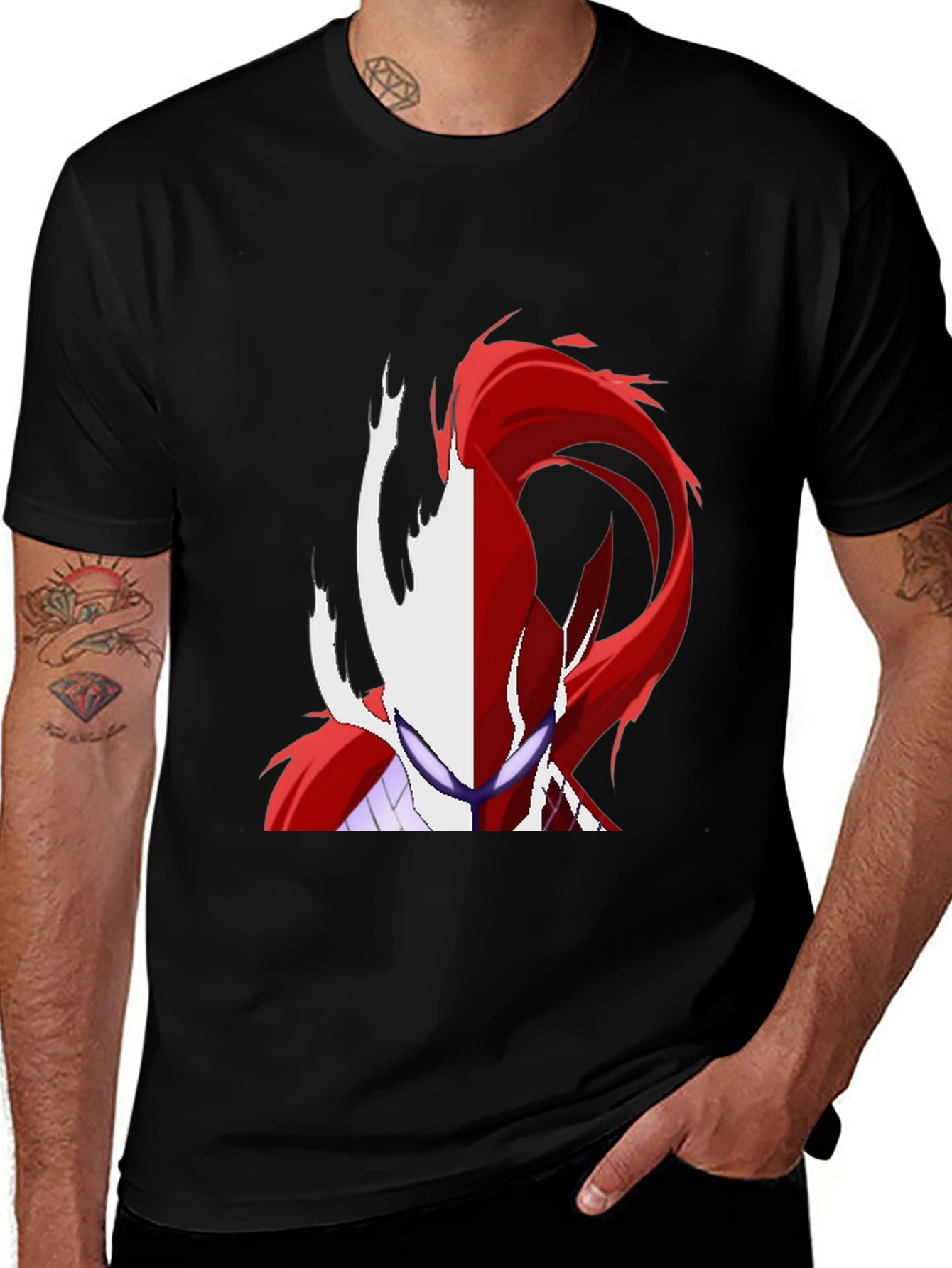 Anime Character Black T-Shirt