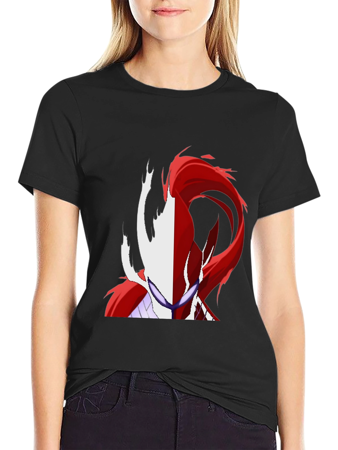 Anime Character Black T-Shirt