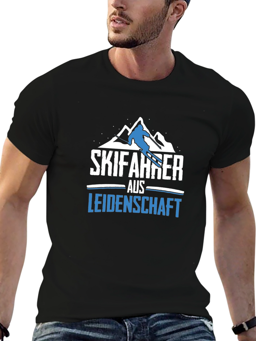 Skifahrer aus Leidenschaft Black T-Shirt