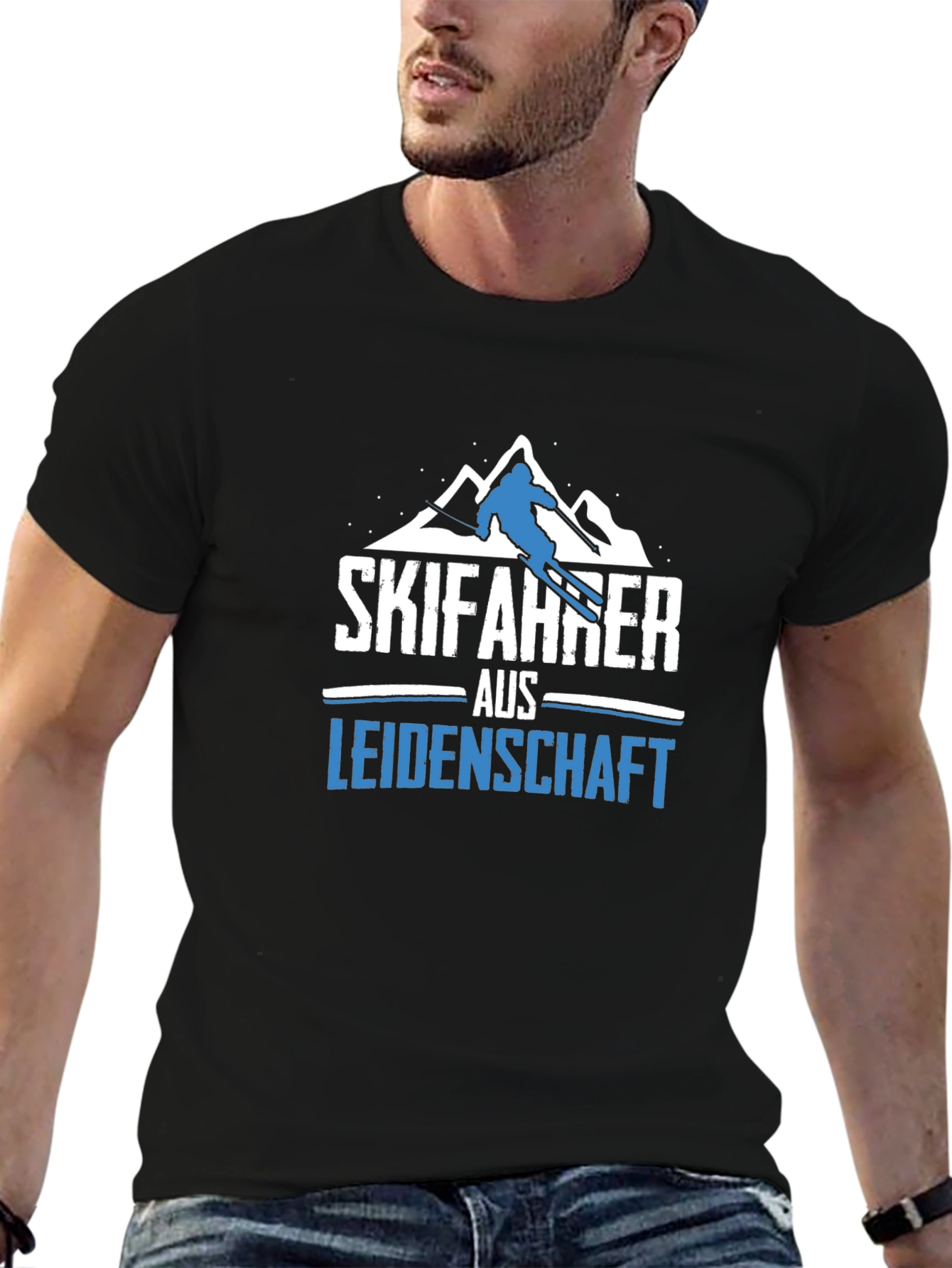 Skifahrer aus Leidenschaft Black T-Shirt