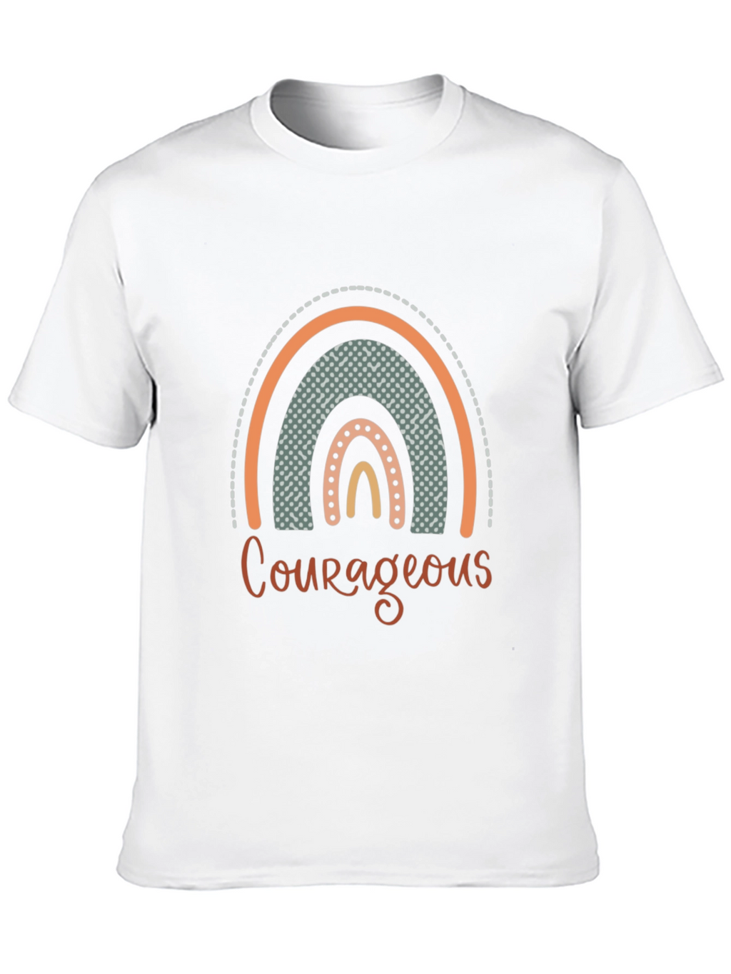 Courageous Rainbow Graphic T-Shirt - Black