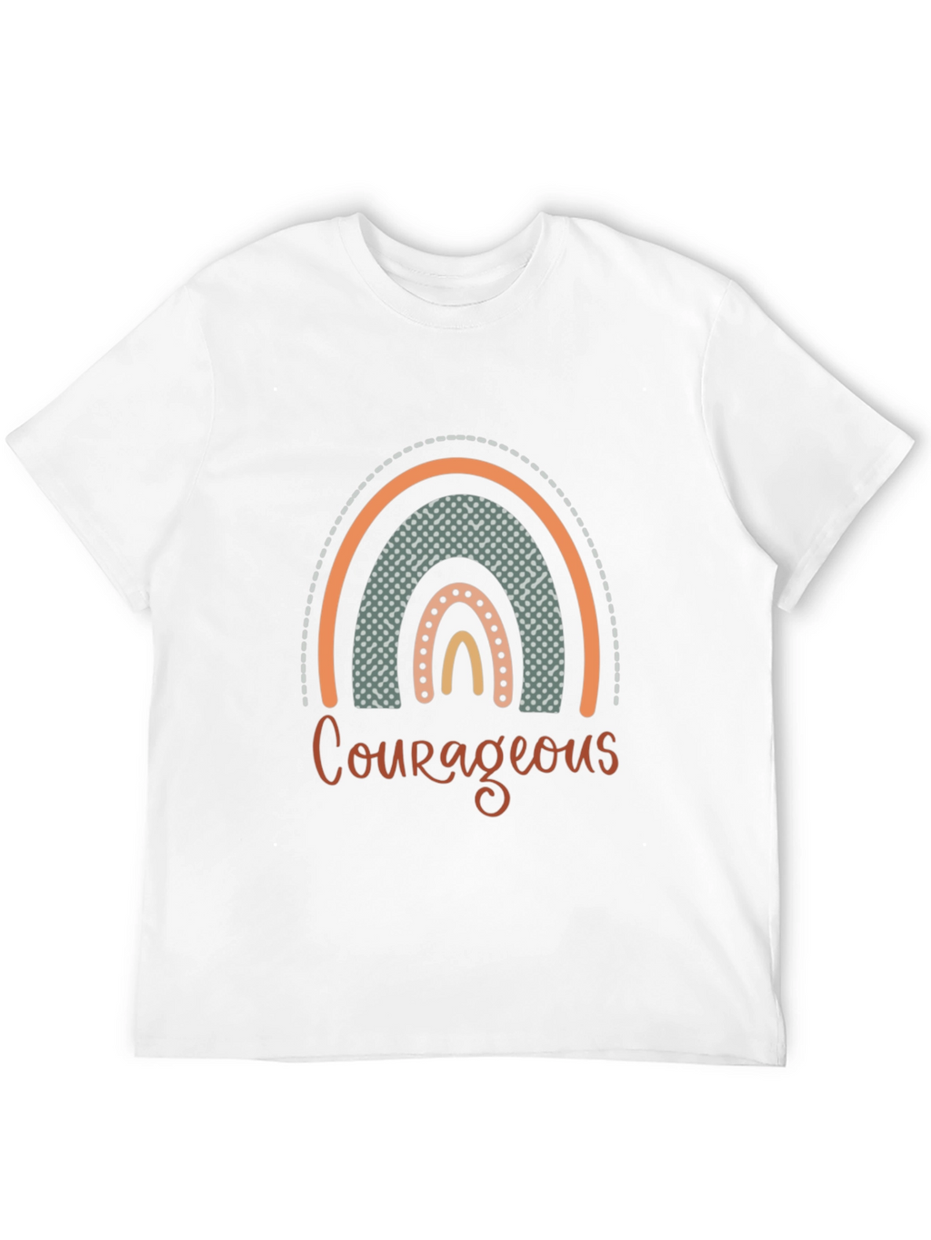 Courageous Rainbow Graphic T-Shirt - Black