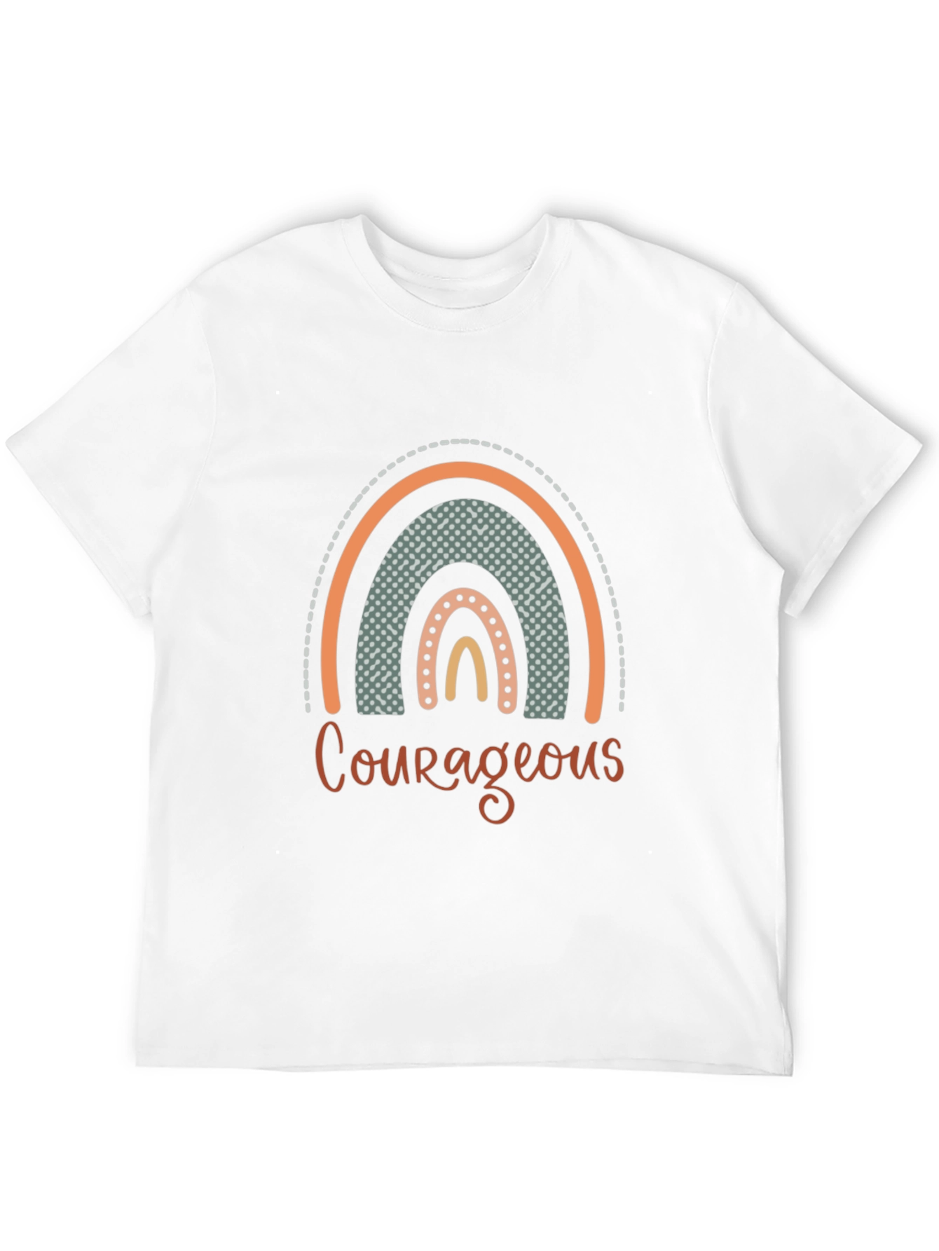 Courageous Rainbow Graphic T-Shirt - Black