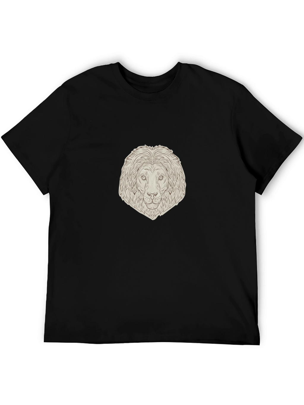 Lion Head Graphic Tee - Unisex Black T-Shirt