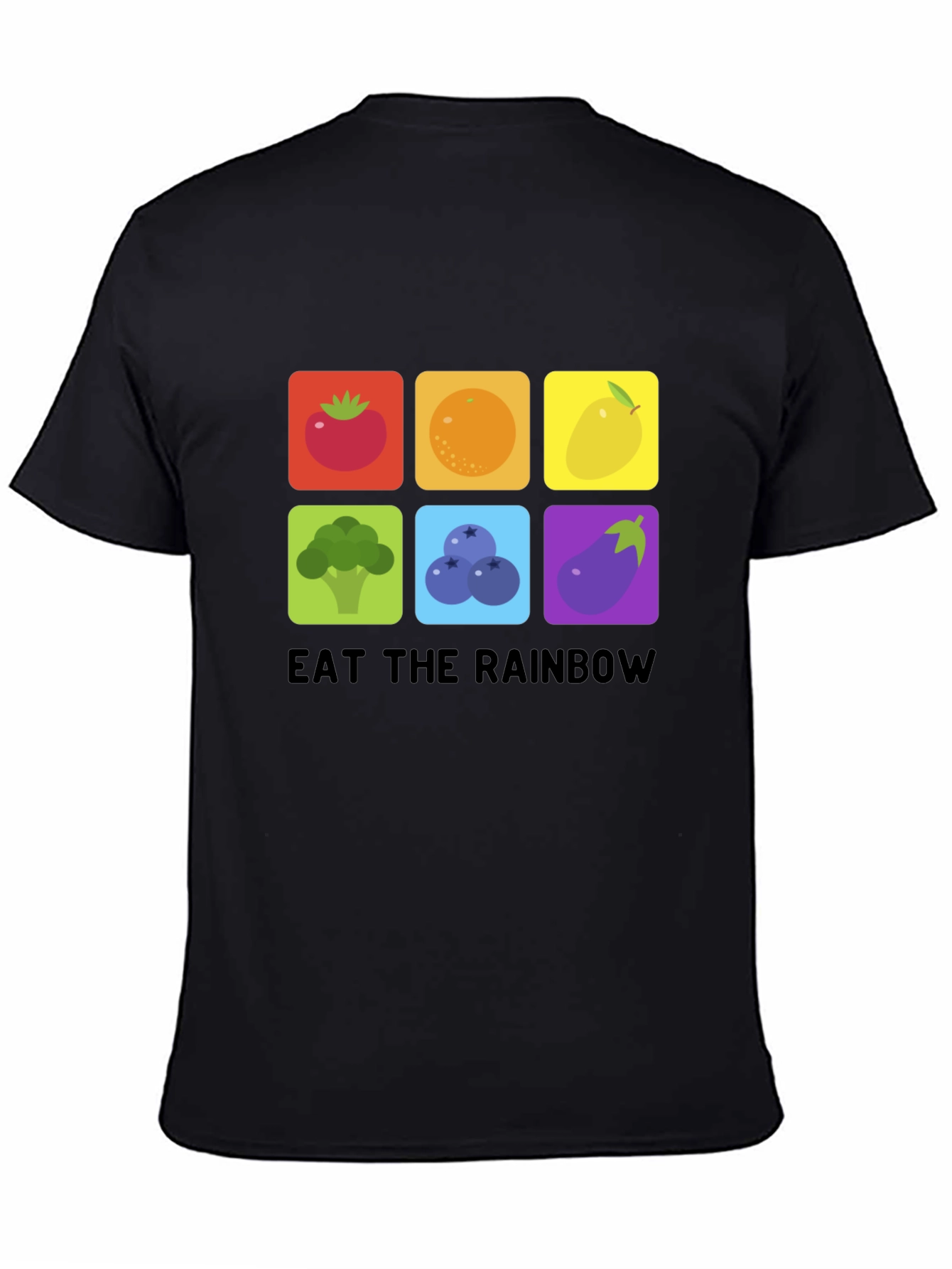Eat the Rainbow Graphic Tee - Healthy Food Shirt