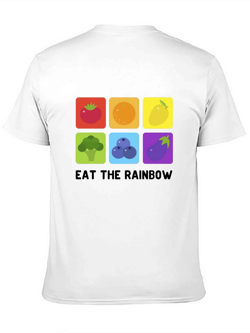 Eat the Rainbow Graphic Tee - Healthy Food Shirt