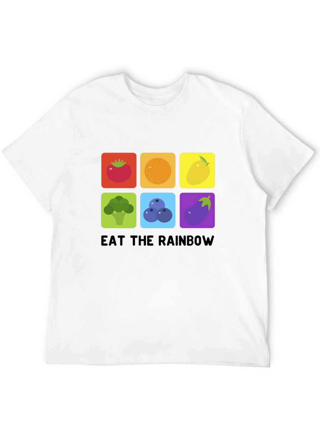 Eat the Rainbow Graphic Tee - Healthy Food Shirt