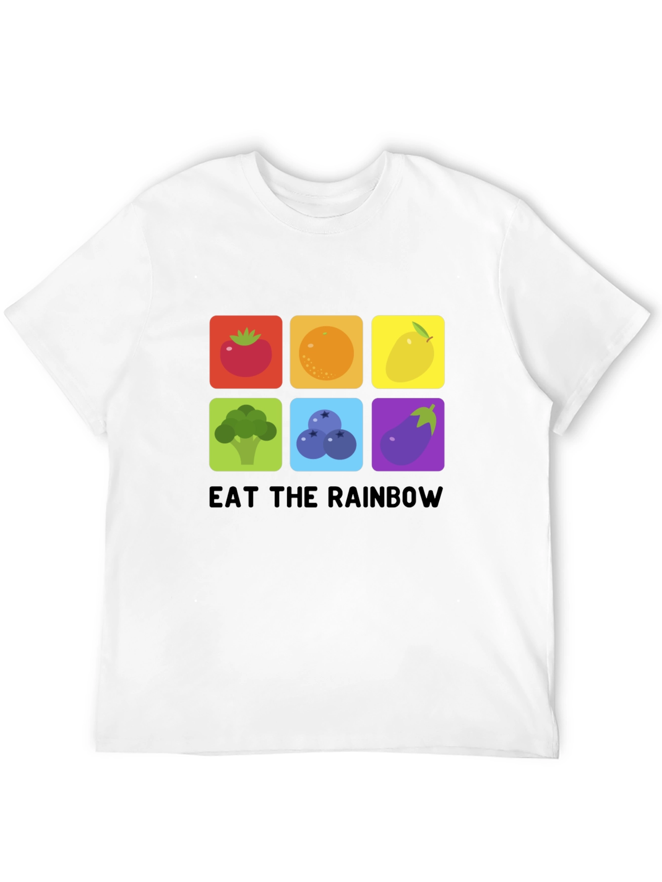 Eat the Rainbow Graphic Tee - Healthy Food Shirt