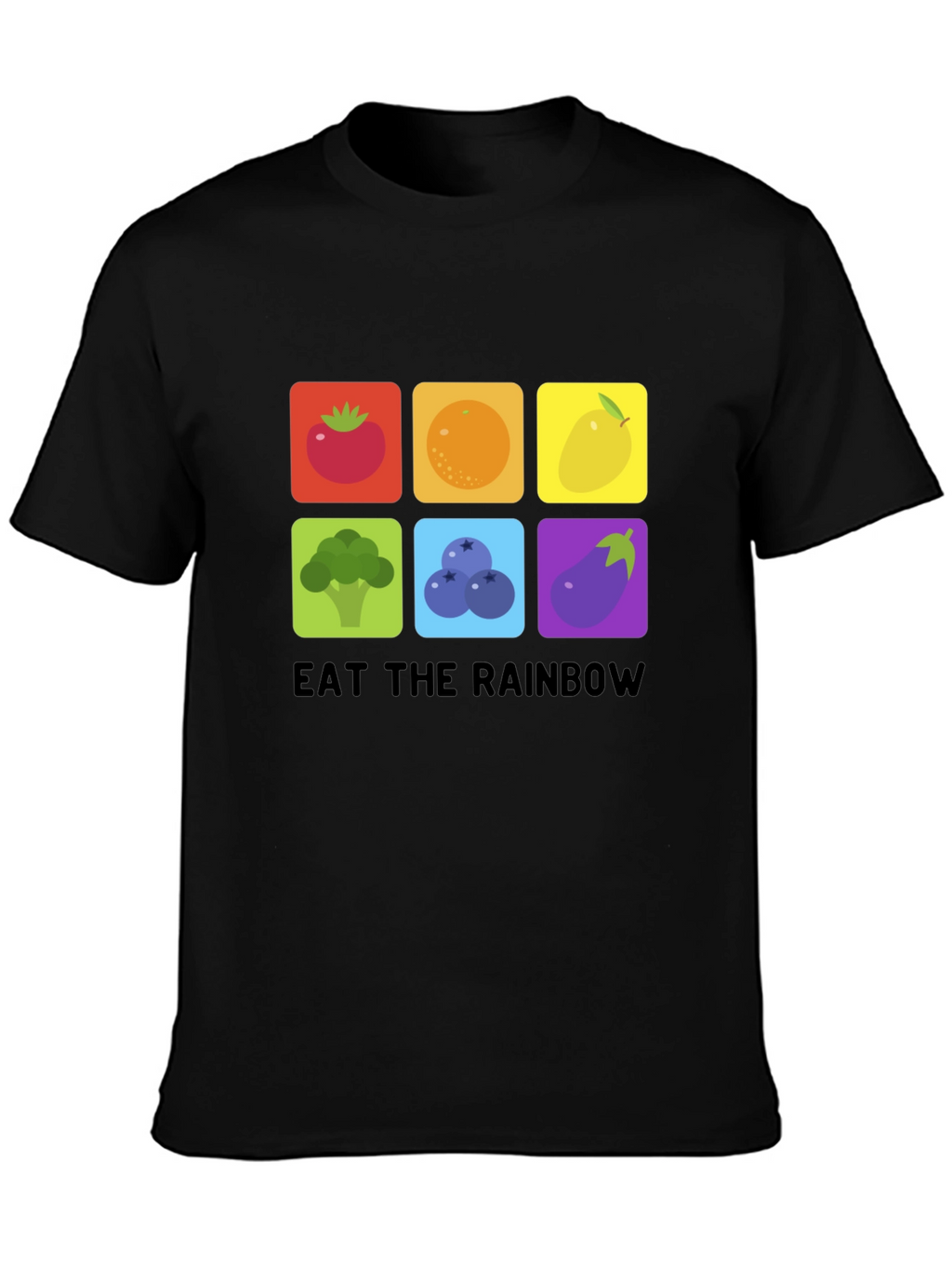 Eat the Rainbow Graphic Tee - Healthy Food Shirt