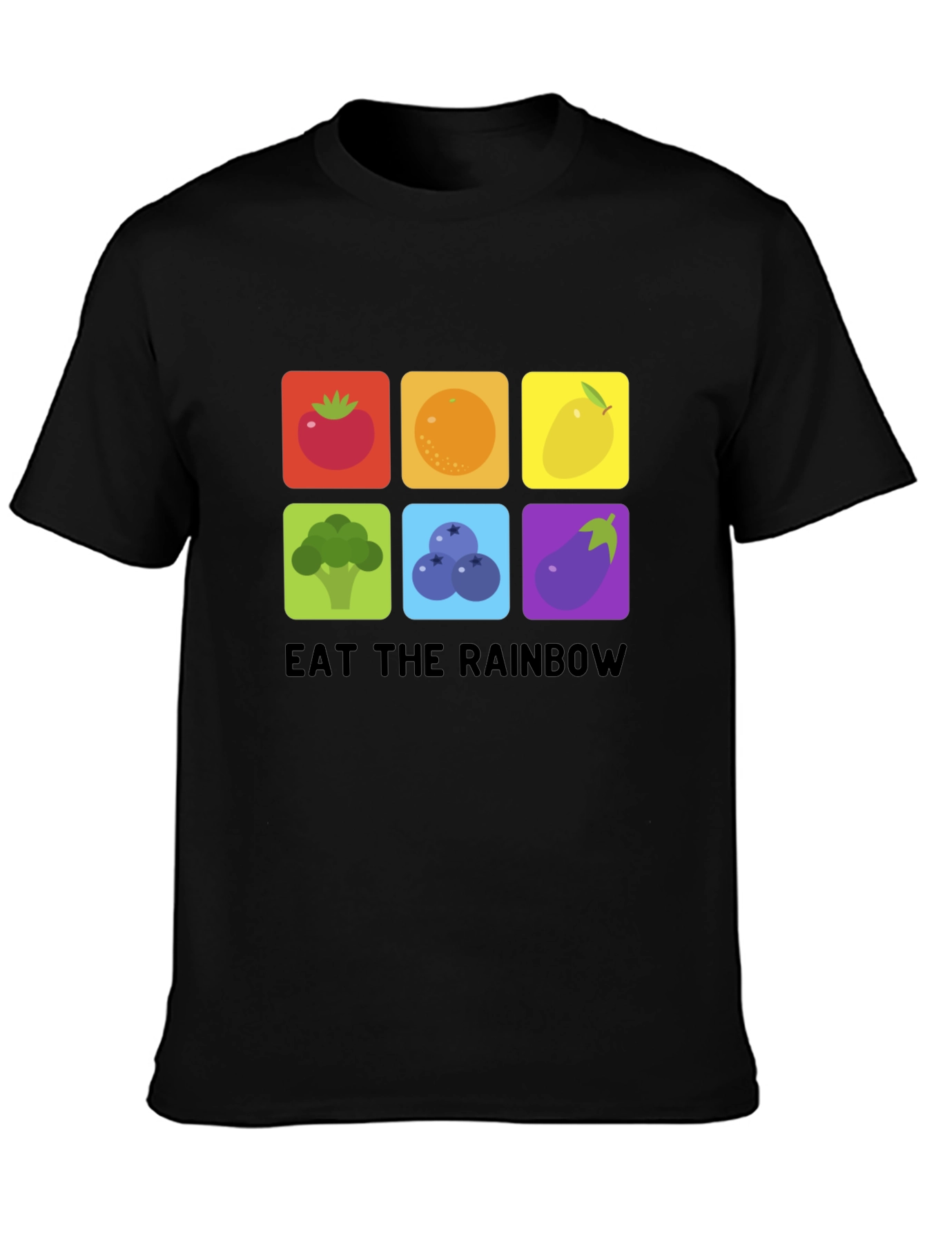 Eat the Rainbow Graphic Tee - Healthy Food Shirt