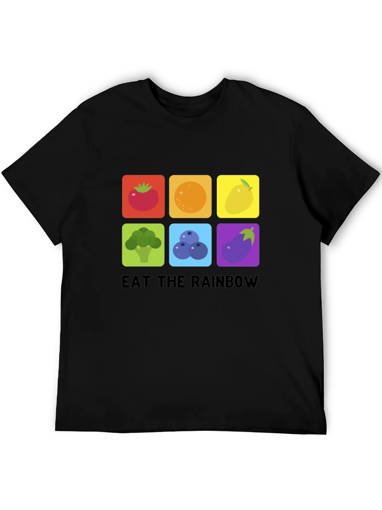 Eat the Rainbow Graphic Tee - Healthy Food Shirt