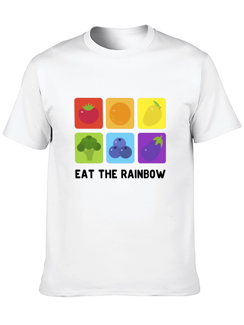 Eat the Rainbow Graphic Tee - Healthy Food Shirt