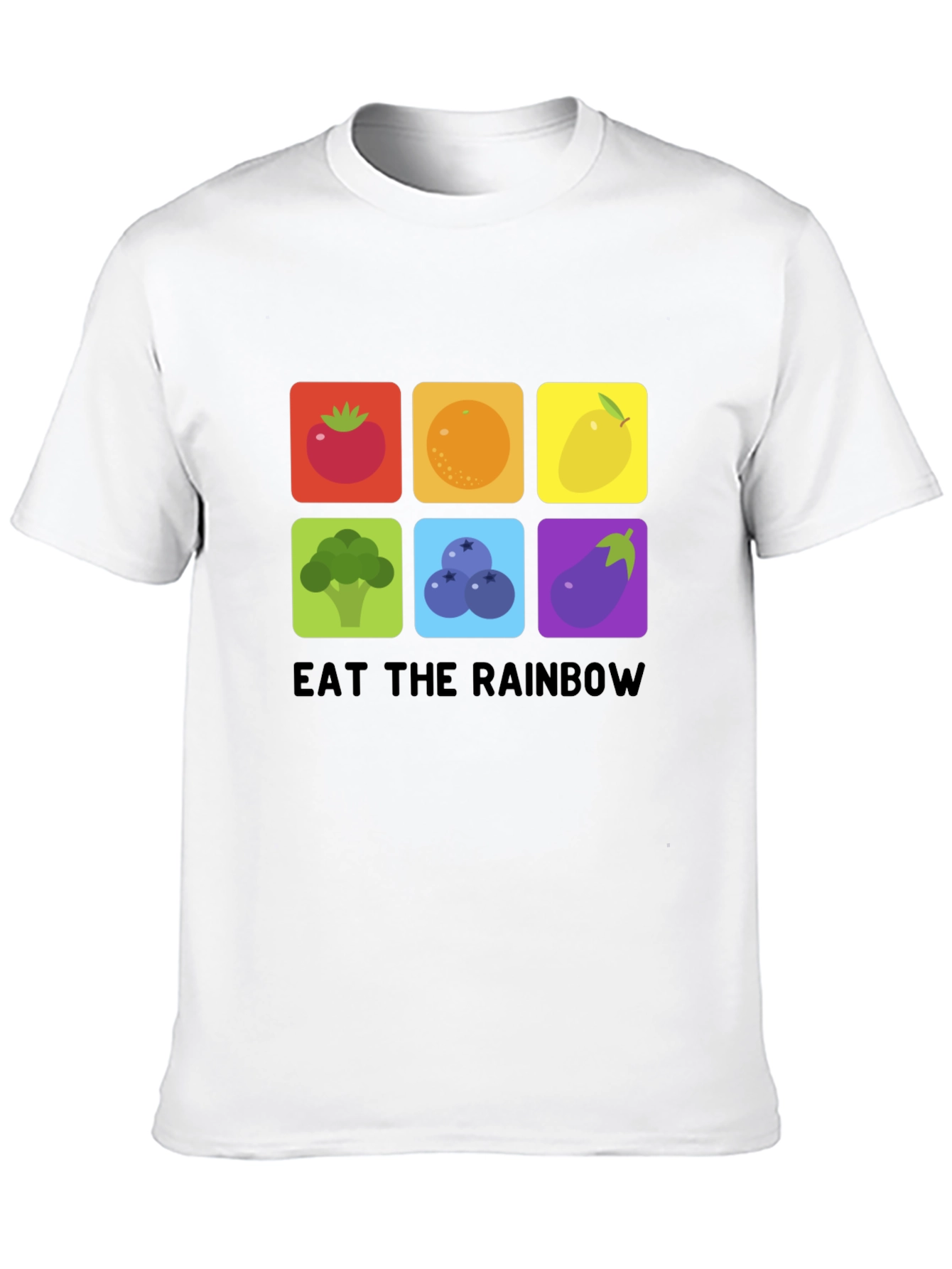 Eat the Rainbow Graphic Tee - Healthy Food Shirt