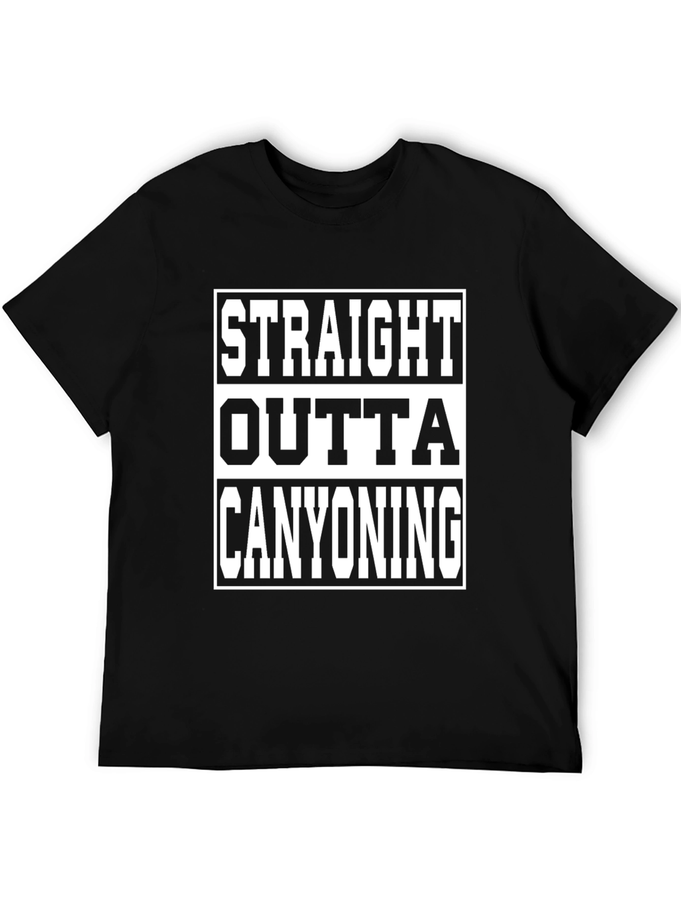 Straight Outta Canyoning Graphic Tee - Black