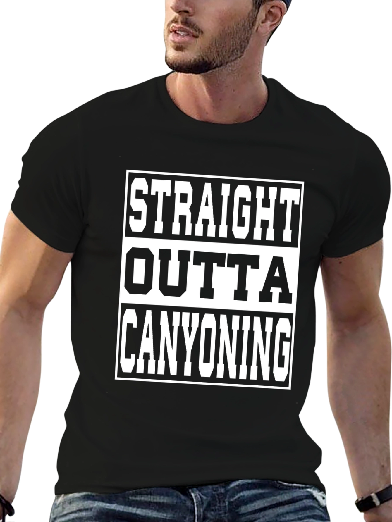 Straight Outta Canyoning Graphic Tee - Black