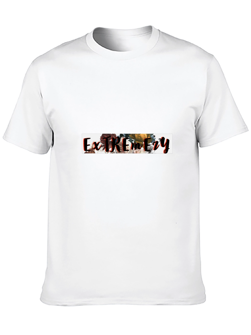 Floral Extremity Graphic Black T-Shirt
