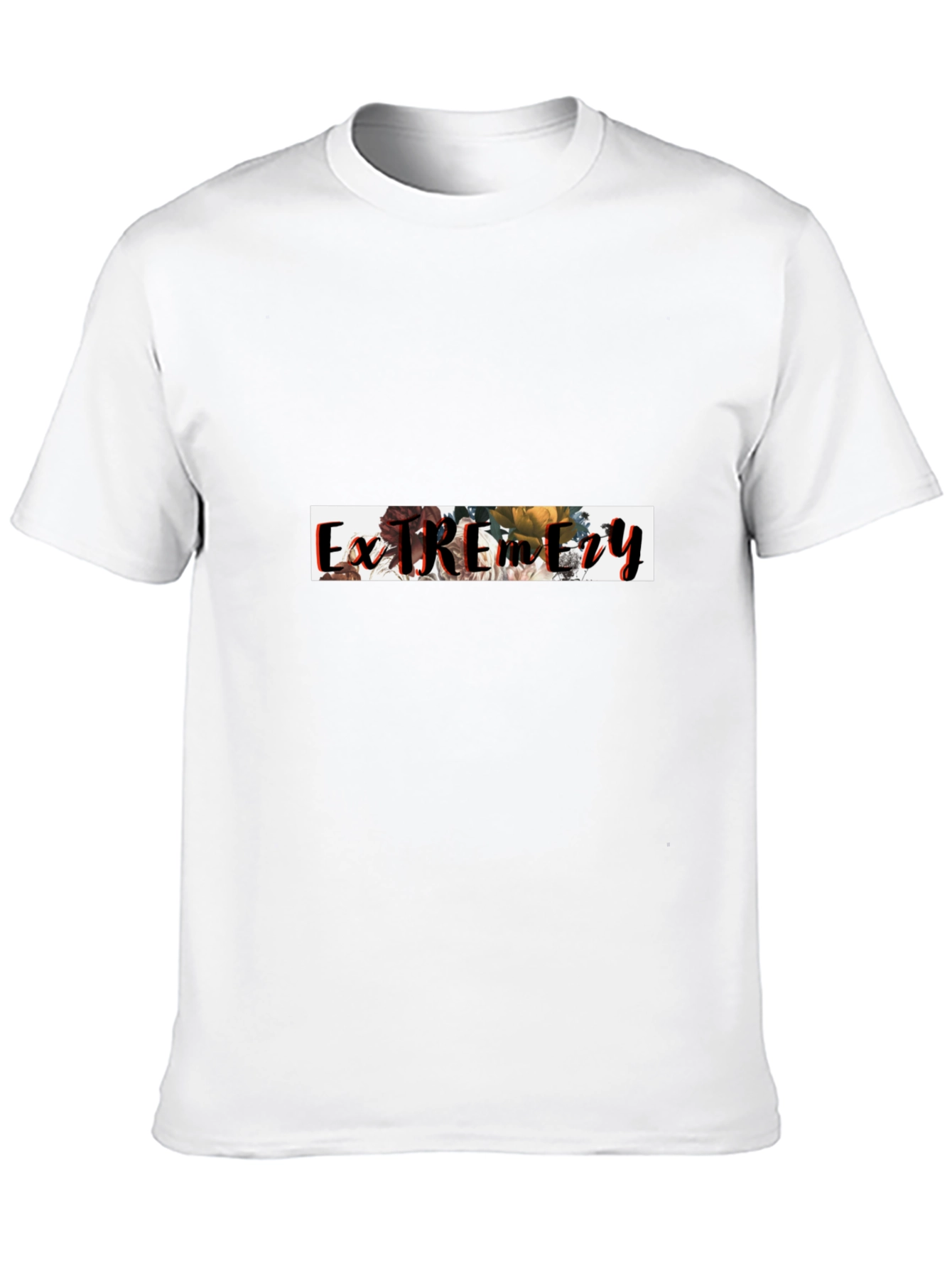 Floral Extremity Graphic Black T-Shirt