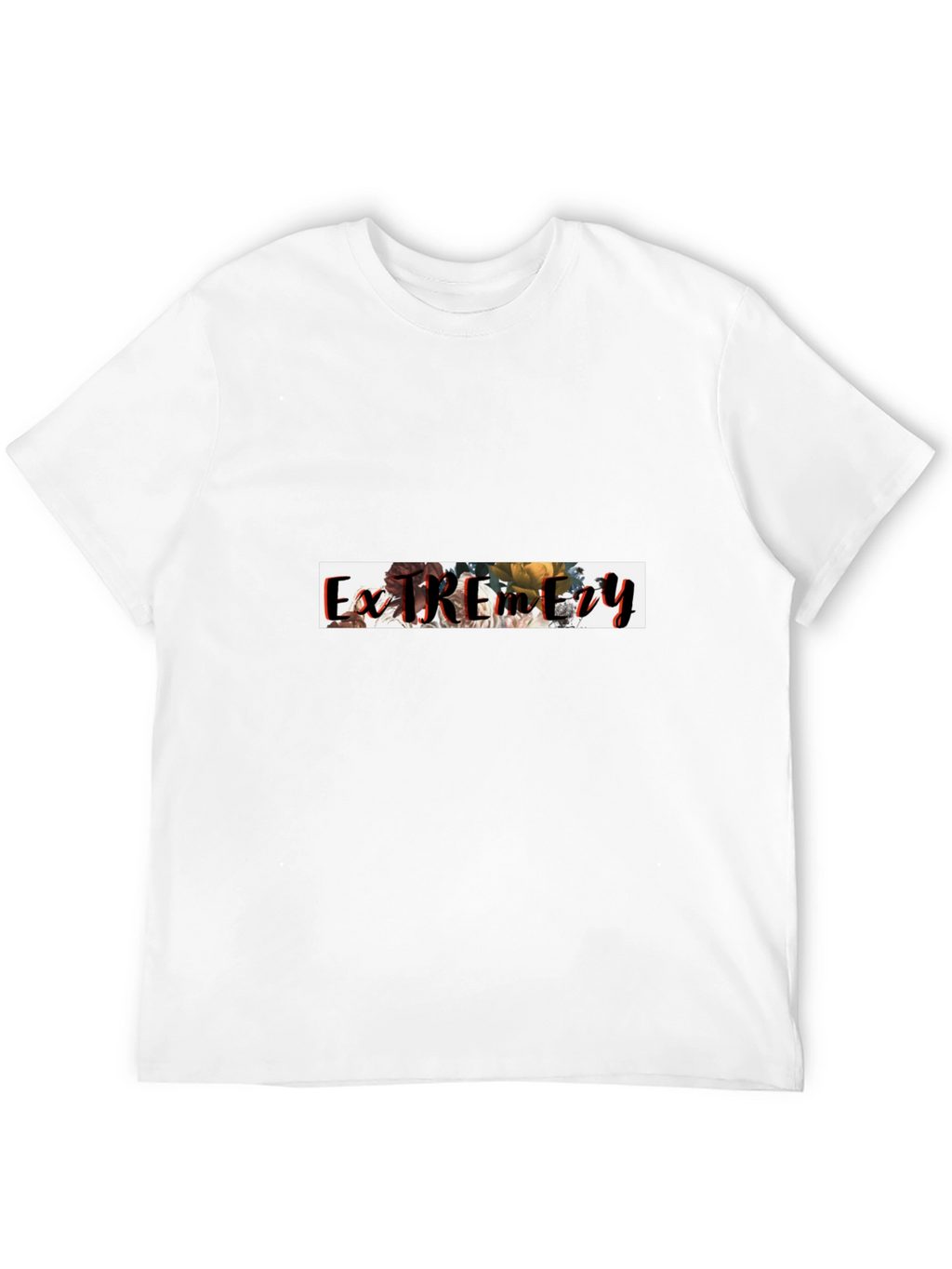 Floral Extremity Graphic Black T-Shirt