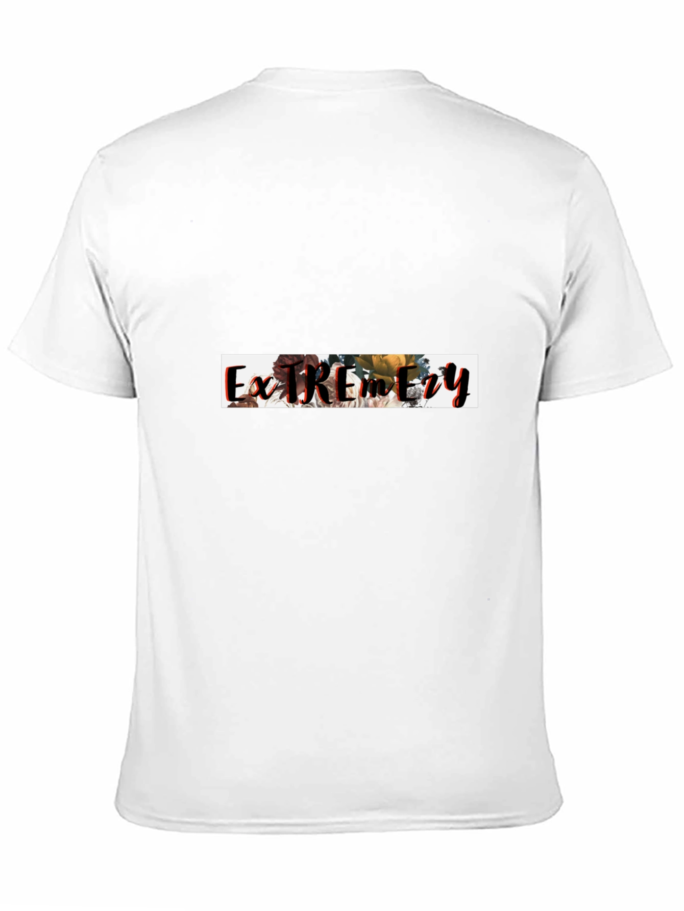 Floral Extremity Graphic Black T-Shirt