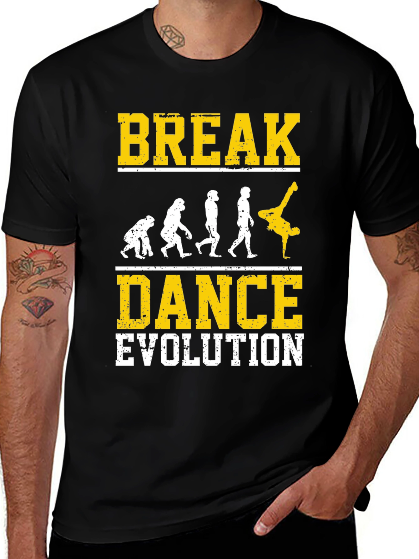 Break Dance Evolution T-Shirt - Novelty Graphic Tee