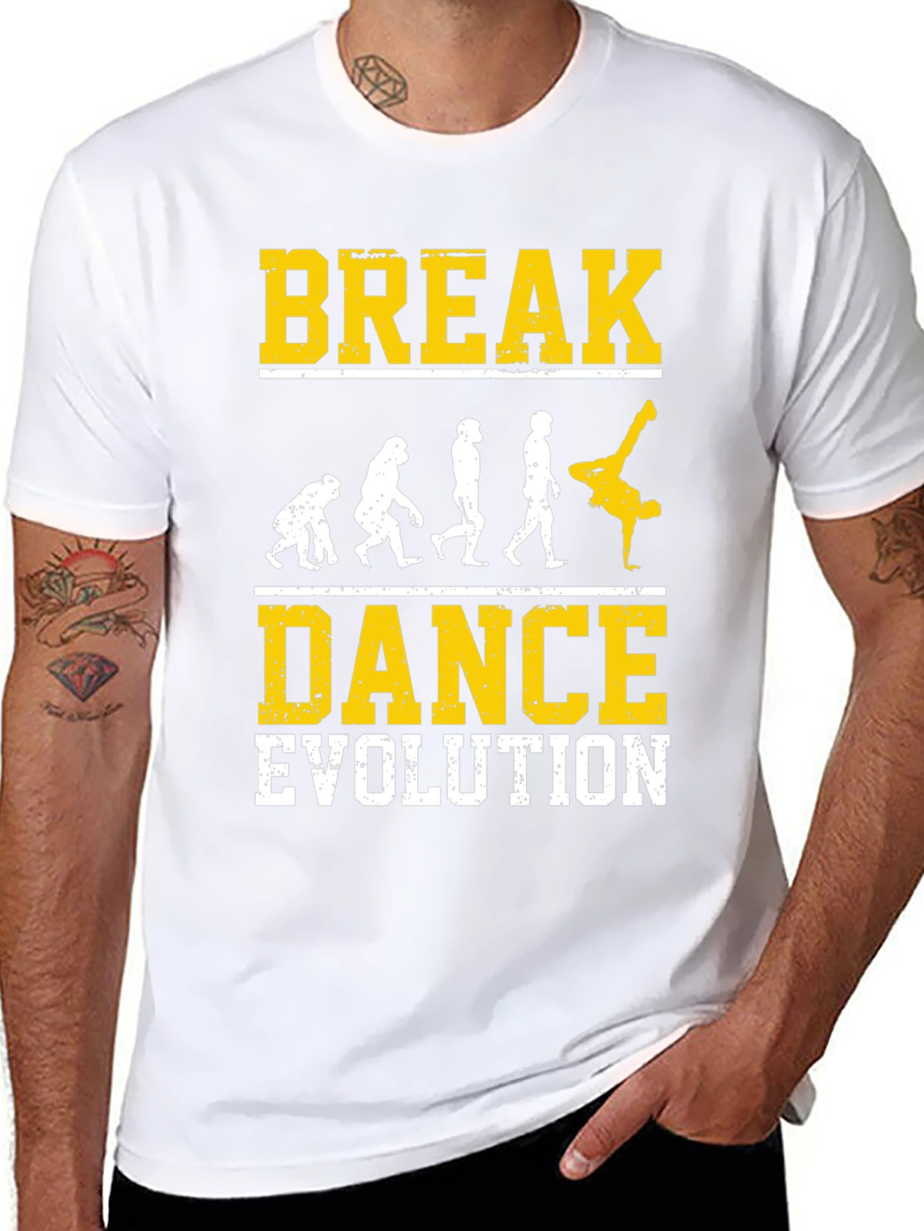 Break Dance Evolution T-Shirt - Novelty Graphic Tee