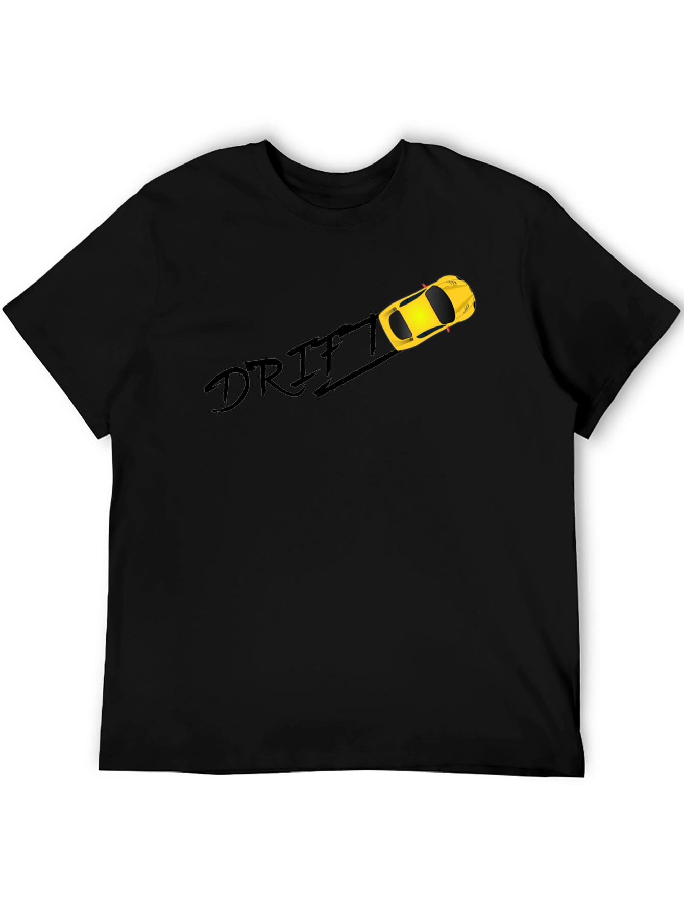 Drift Car Graphic Black T-Shirt