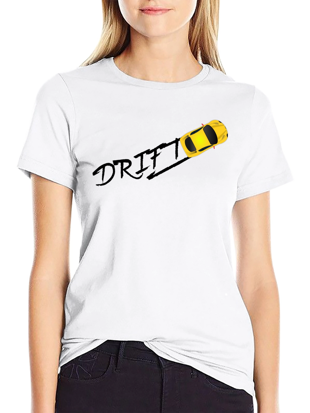Drift Car Graphic Black T-Shirt