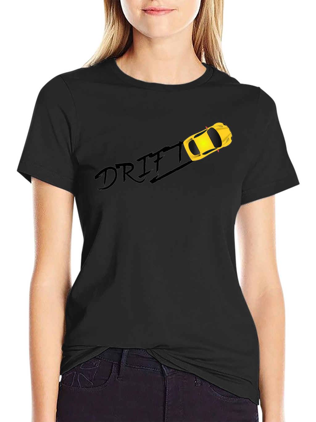 Drift Car Graphic Black T-Shirt