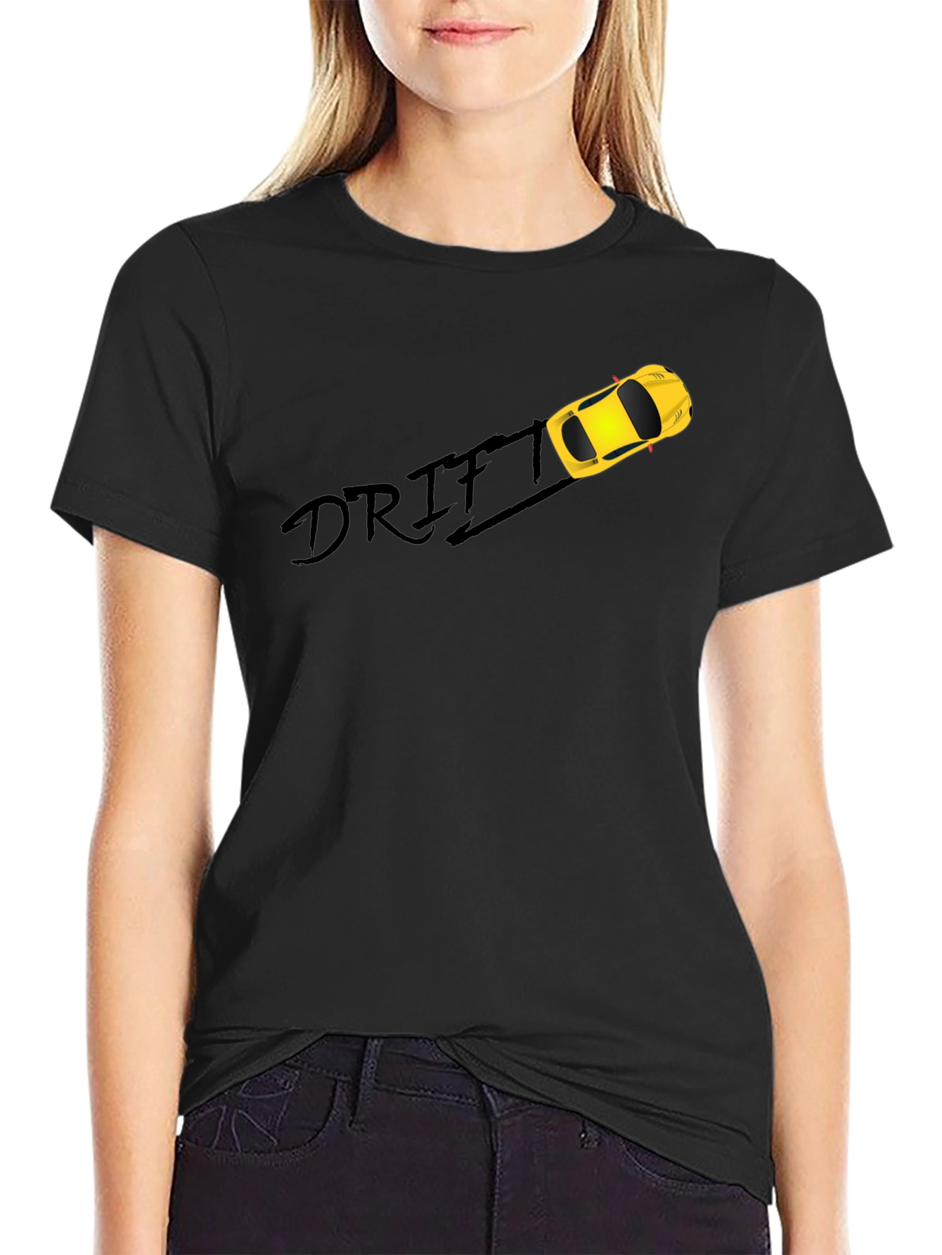 Drift Car Graphic Black T-Shirt