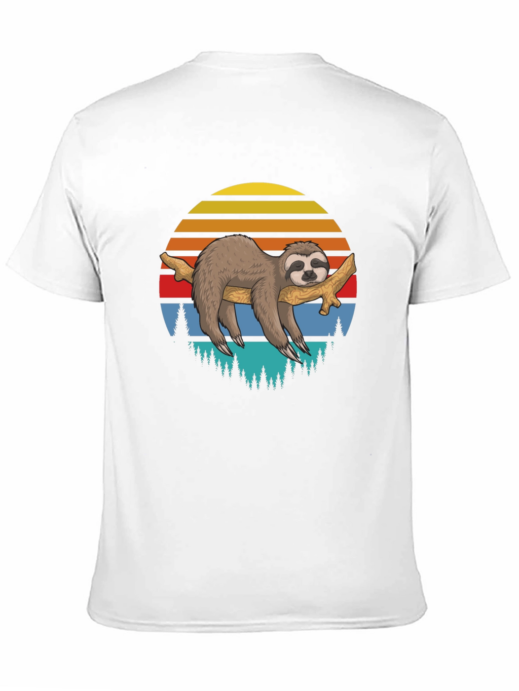 Lazy Sloth on Branch Graphic T-Shirt