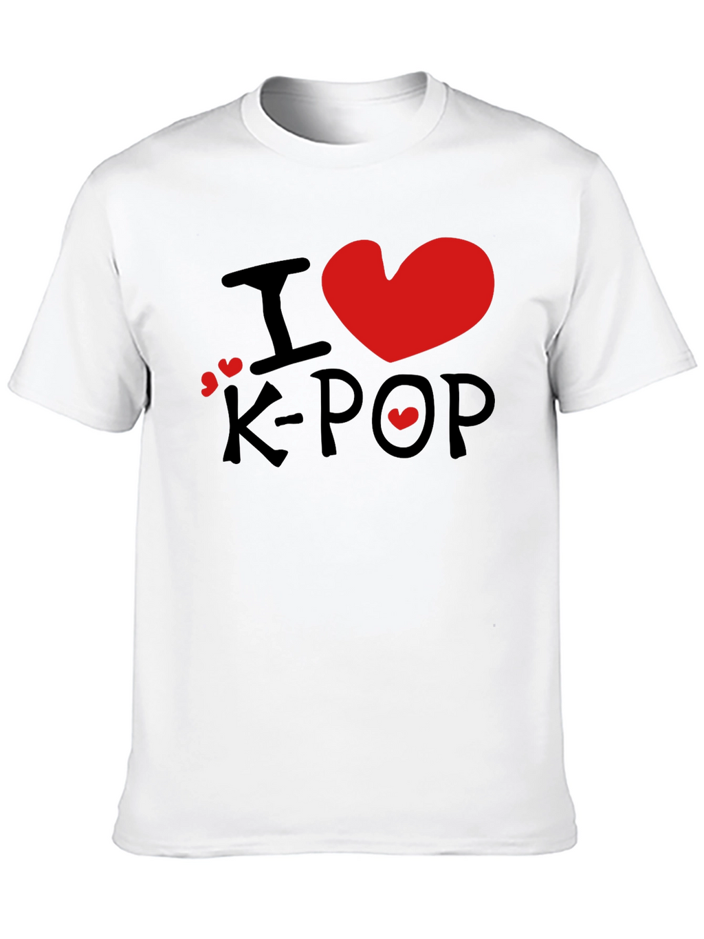 I Love K-Pop Graphic Tee - Stylish Black T-Shirt