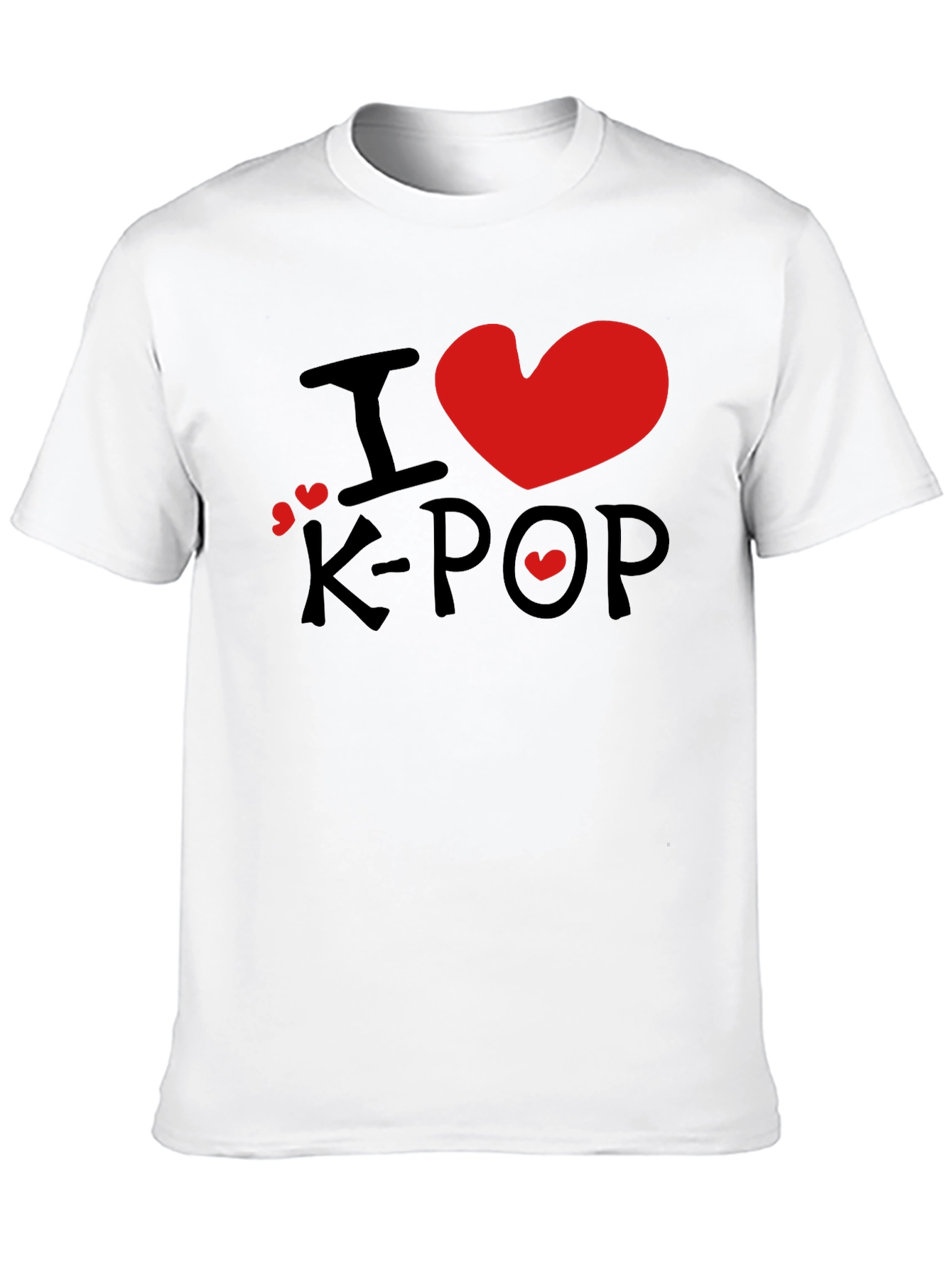 I Love K-Pop Graphic Tee - Stylish Black T-Shirt