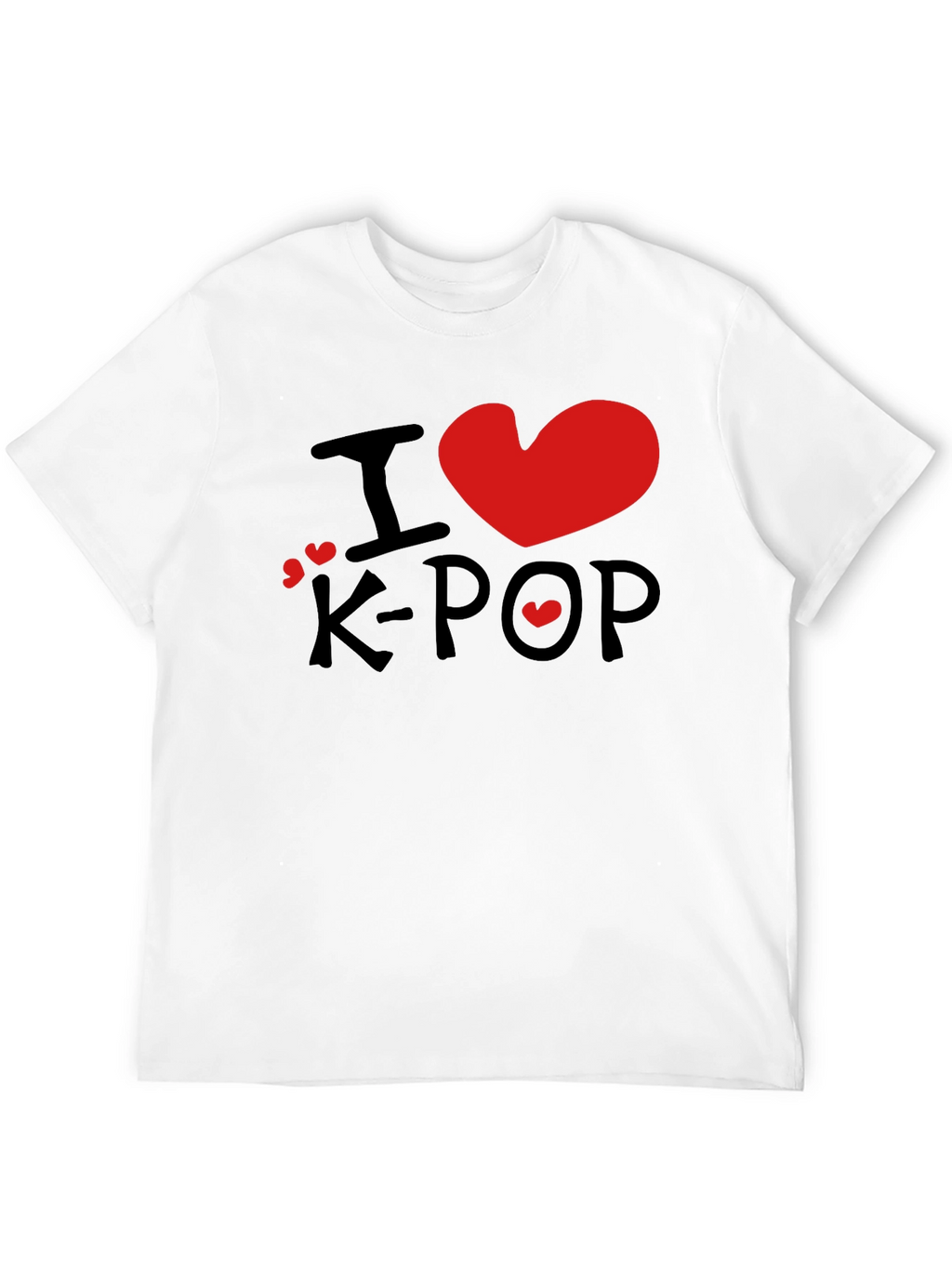 I Love K-Pop Graphic Tee - Stylish Black T-Shirt