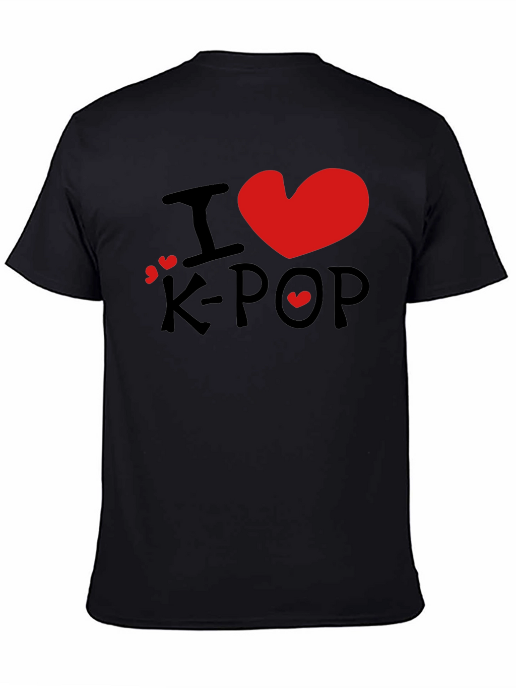 I Love K-Pop Graphic Tee - Stylish Black T-Shirt
