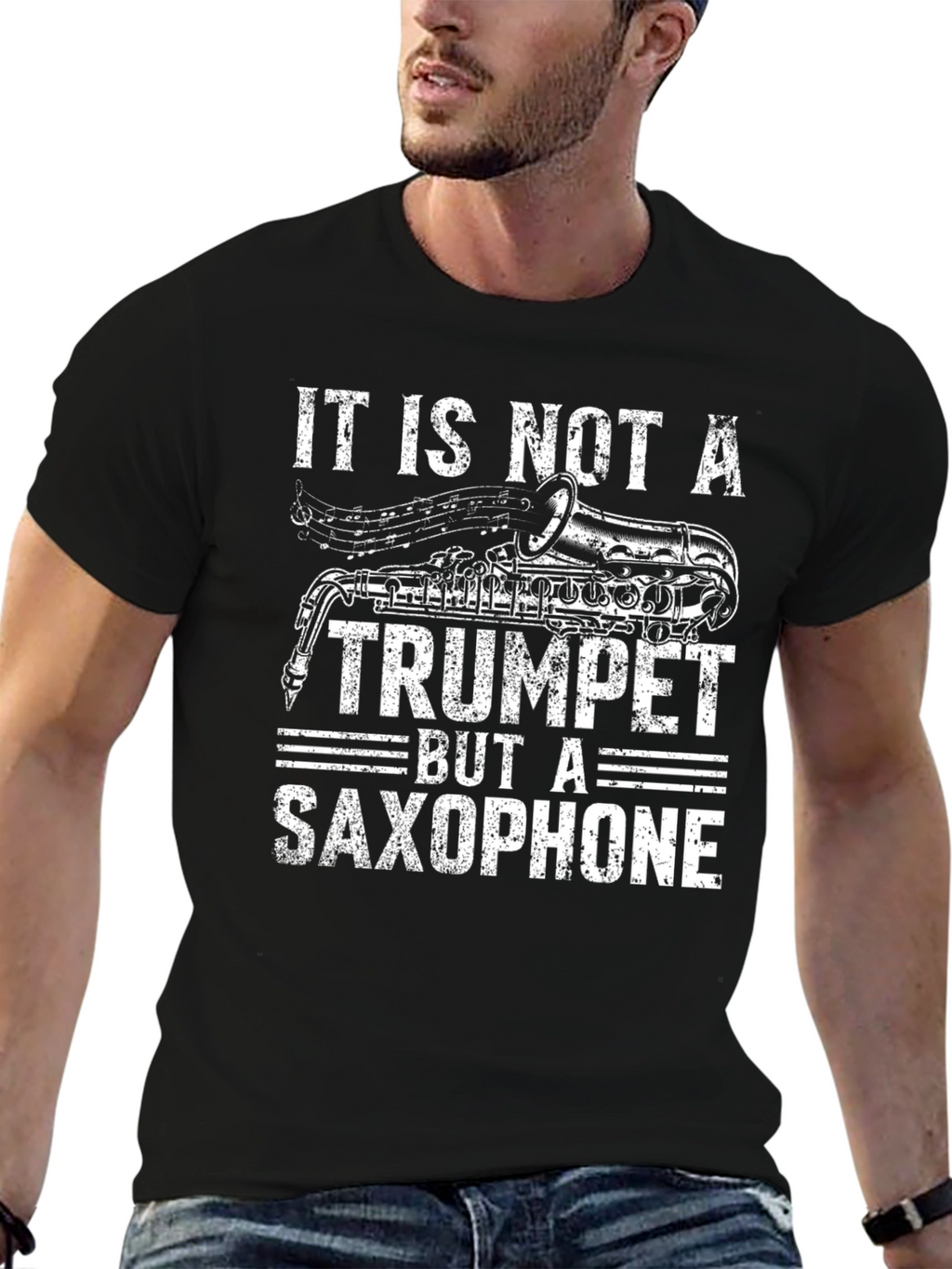 Saxophone T-Shirt: Not a Trumpet - Funny Musician Tee