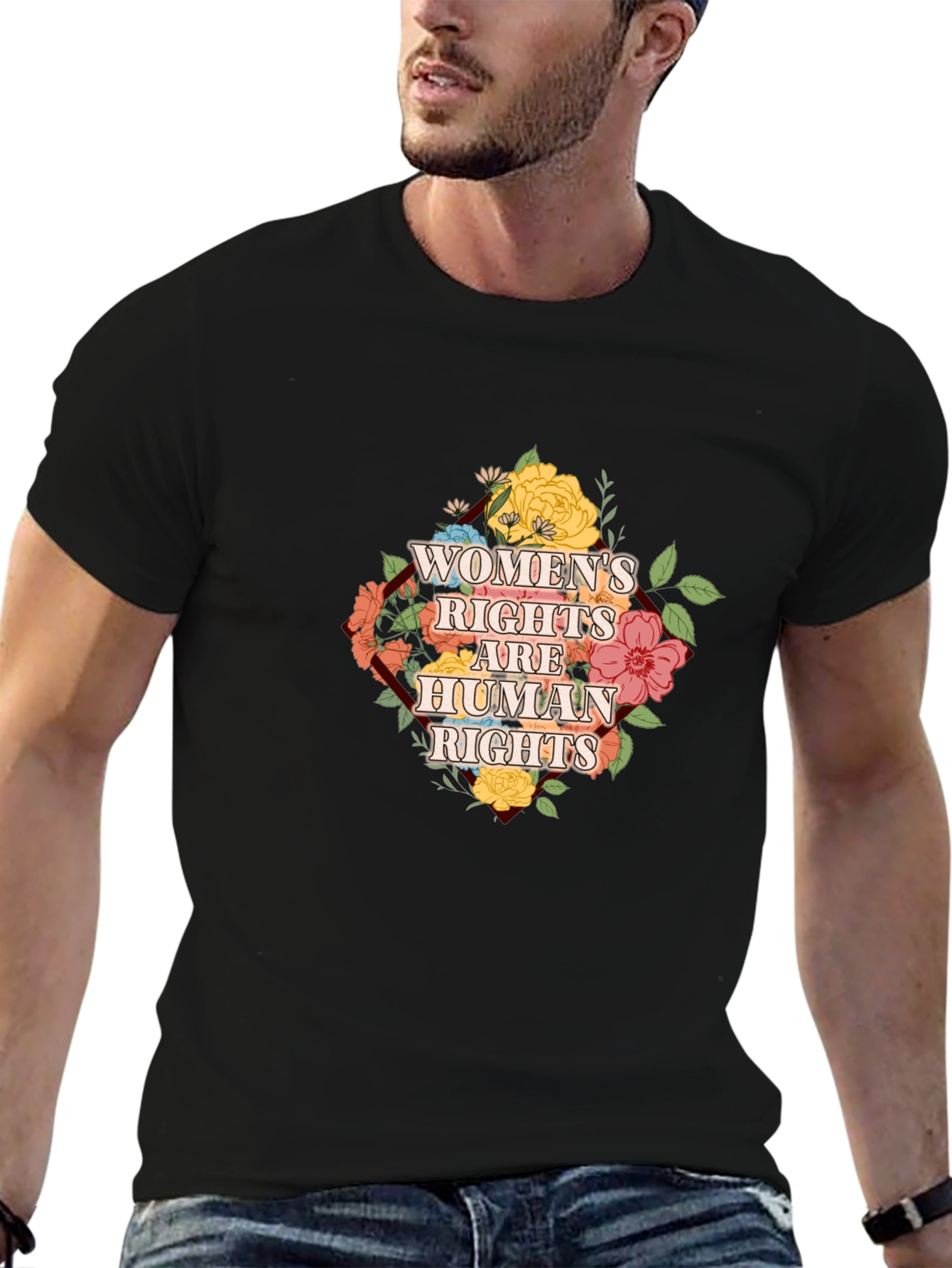 Womens Rights are Human Rights Floral T-Shirt