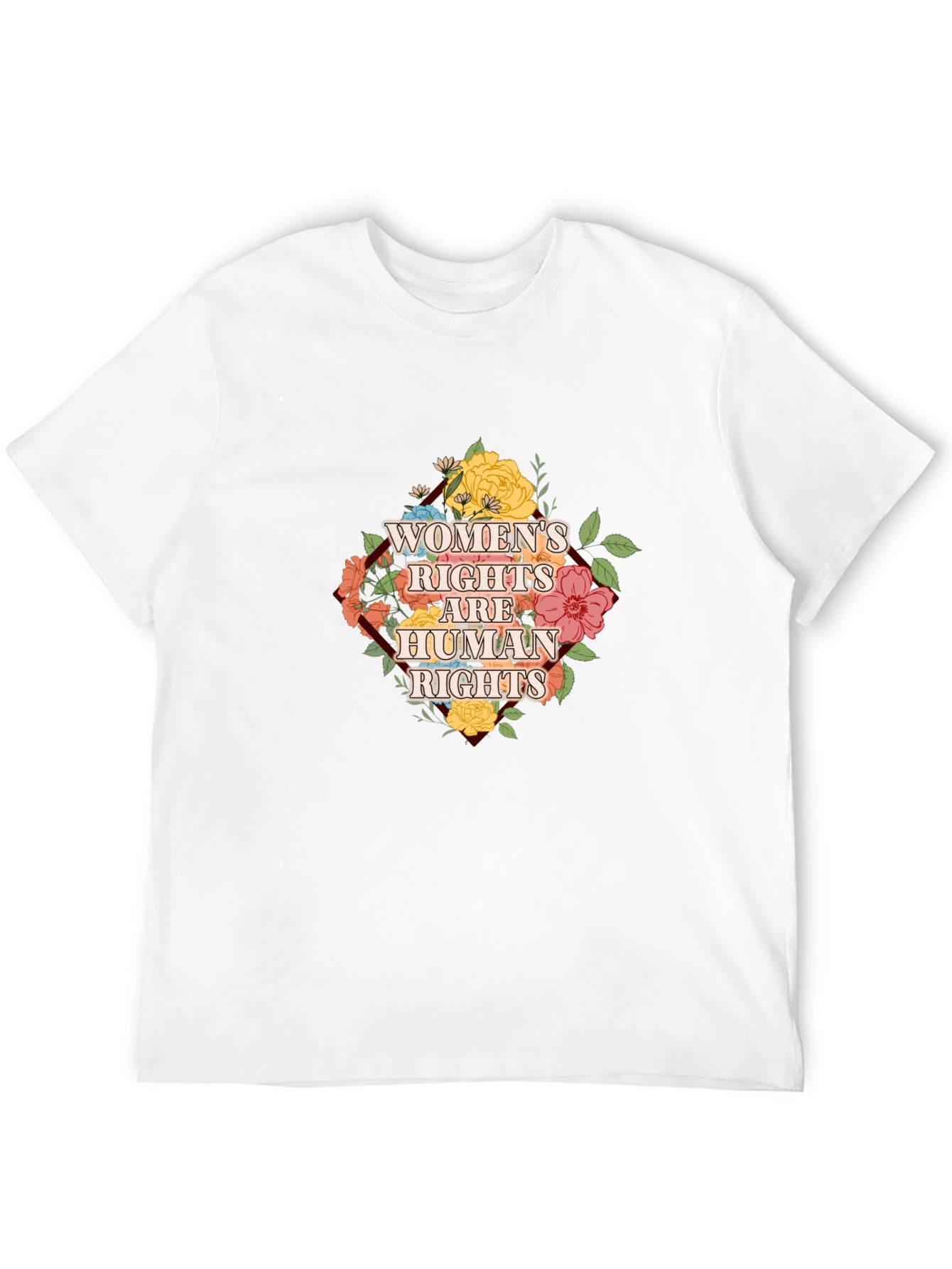 Womens Rights are Human Rights Floral T-Shirt