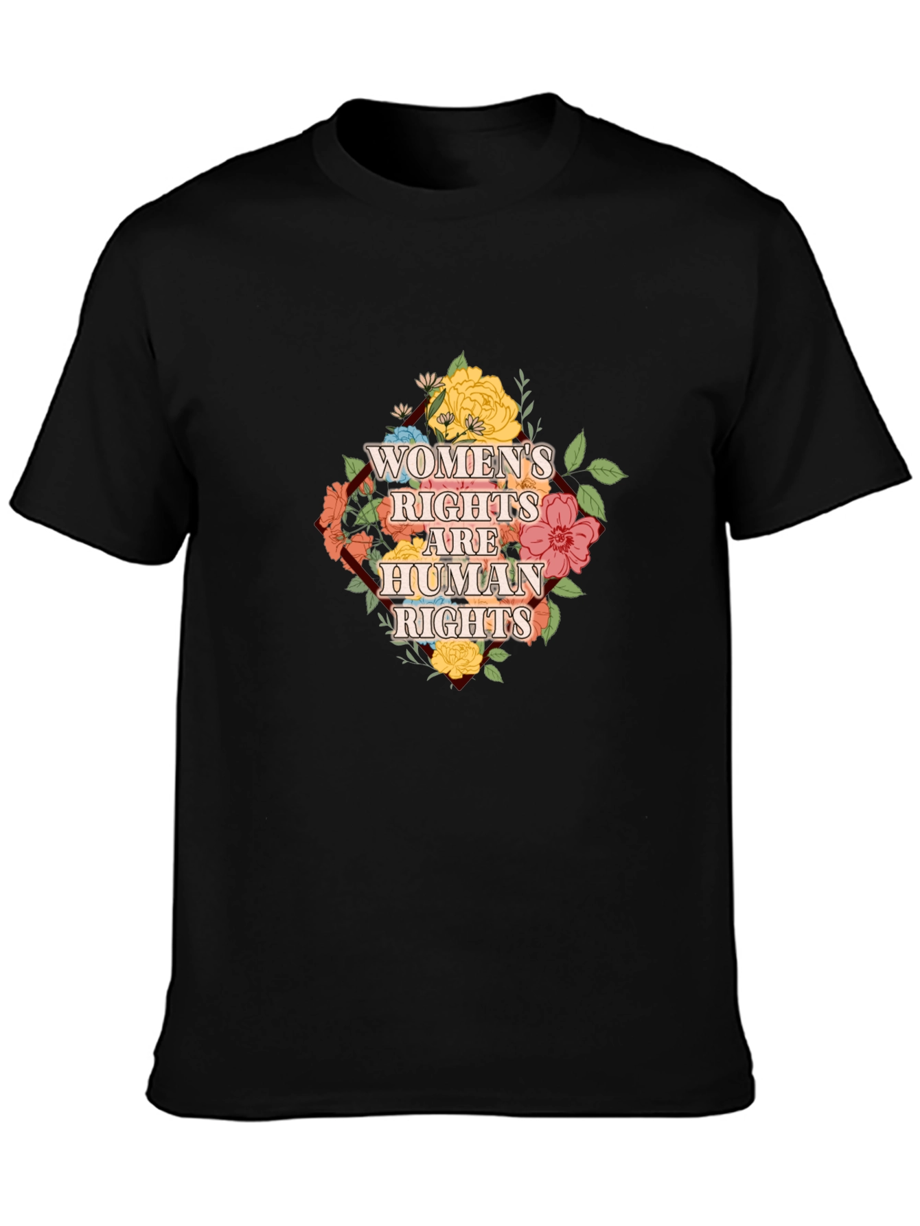Womens Rights are Human Rights Floral T-Shirt