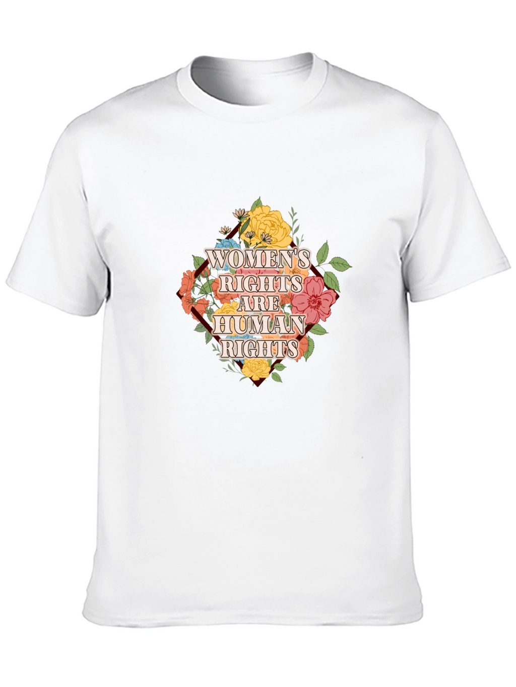 Womens Rights are Human Rights Floral T-Shirt