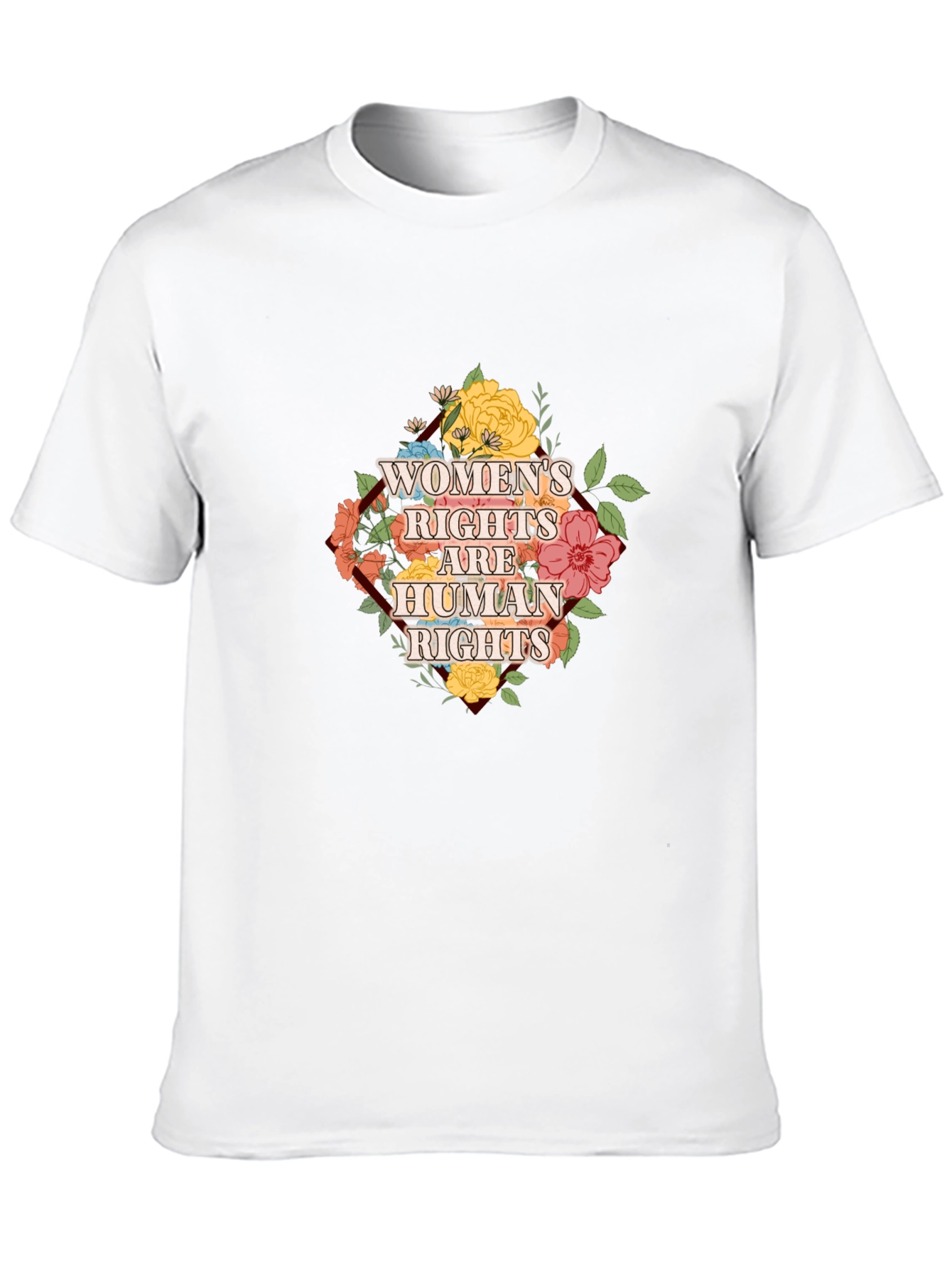 Womens Rights are Human Rights Floral T-Shirt