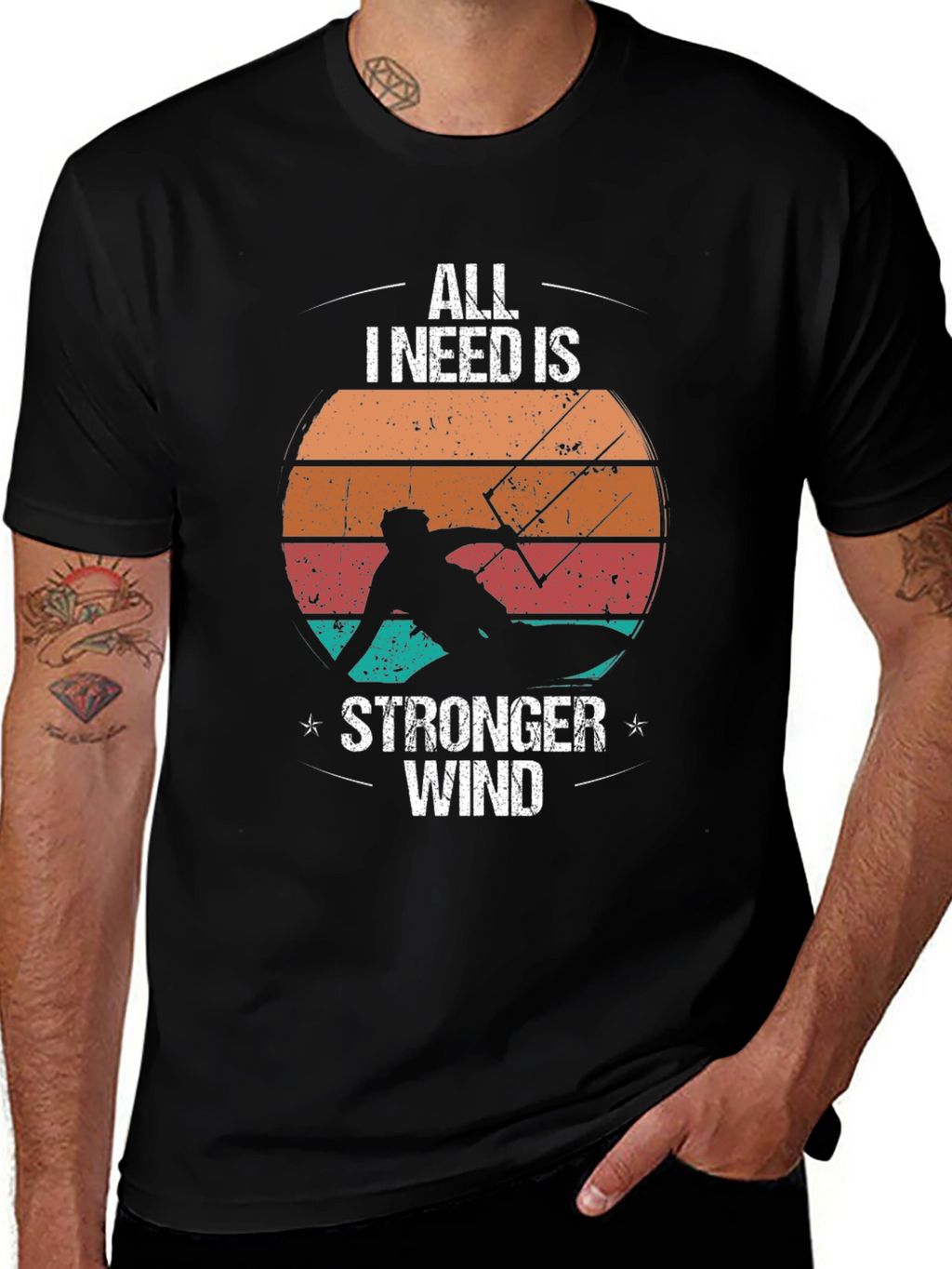 All I Need Is Stronger Wind Black T-Shirt