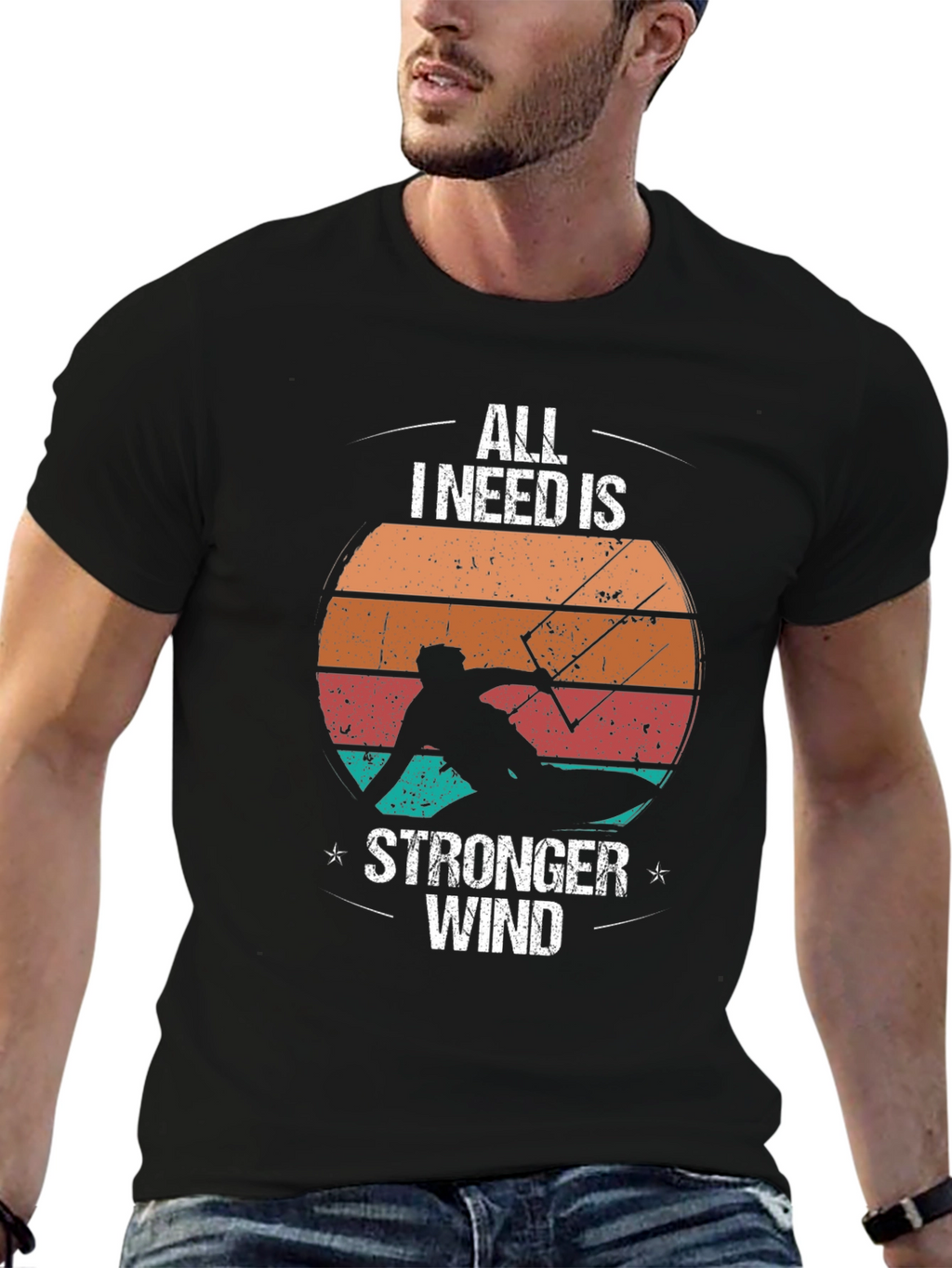 All I Need Is Stronger Wind Black T-Shirt