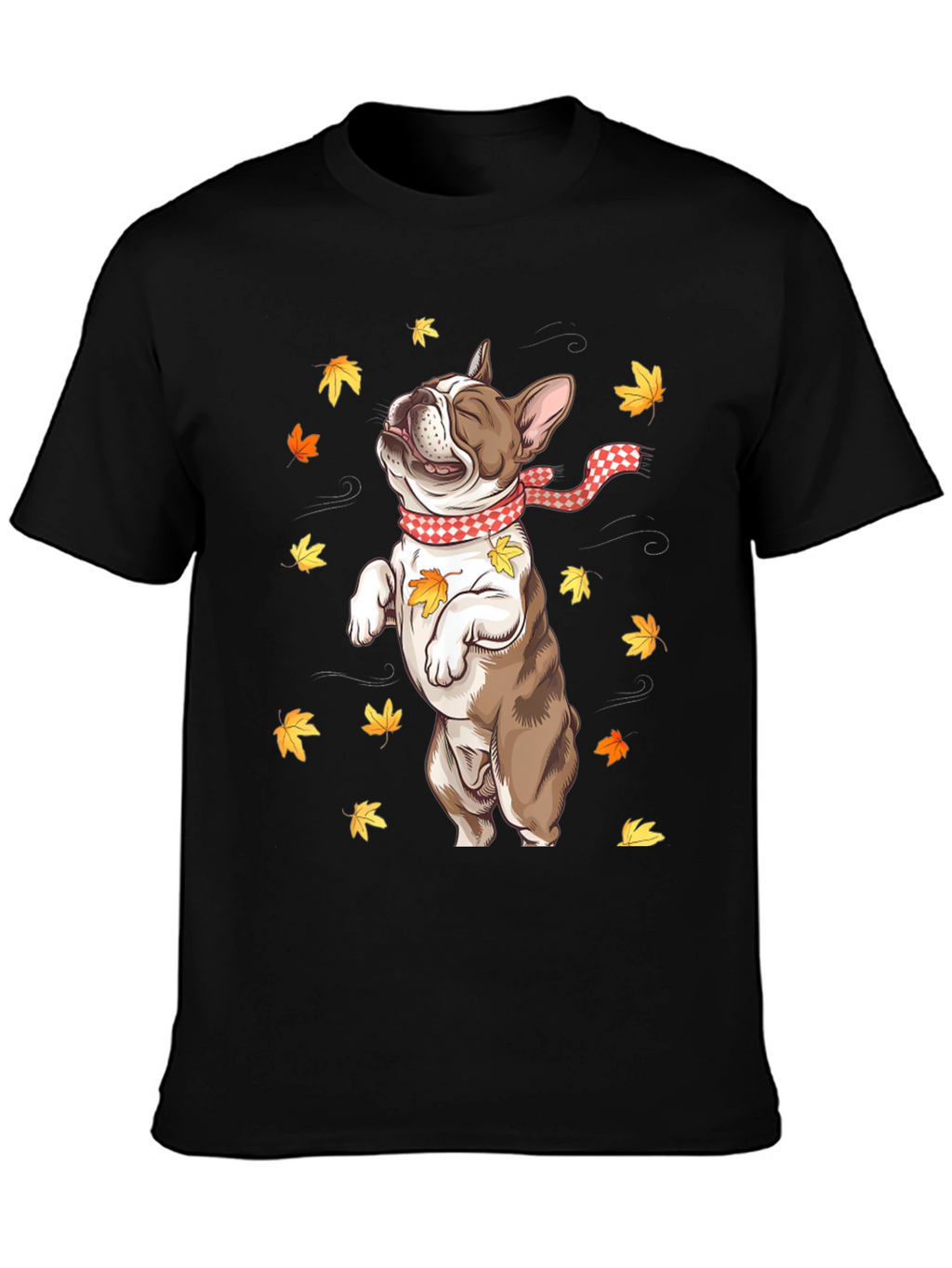 Fall French Bulldog Graphic Tee