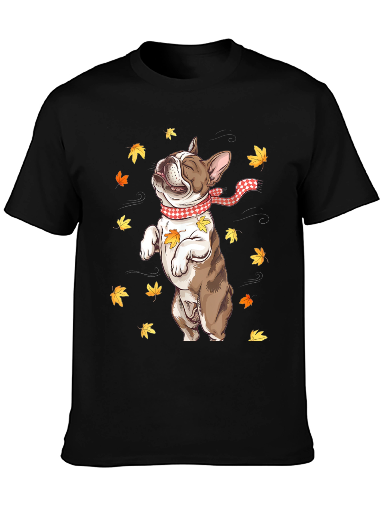 Fall French Bulldog Graphic Tee