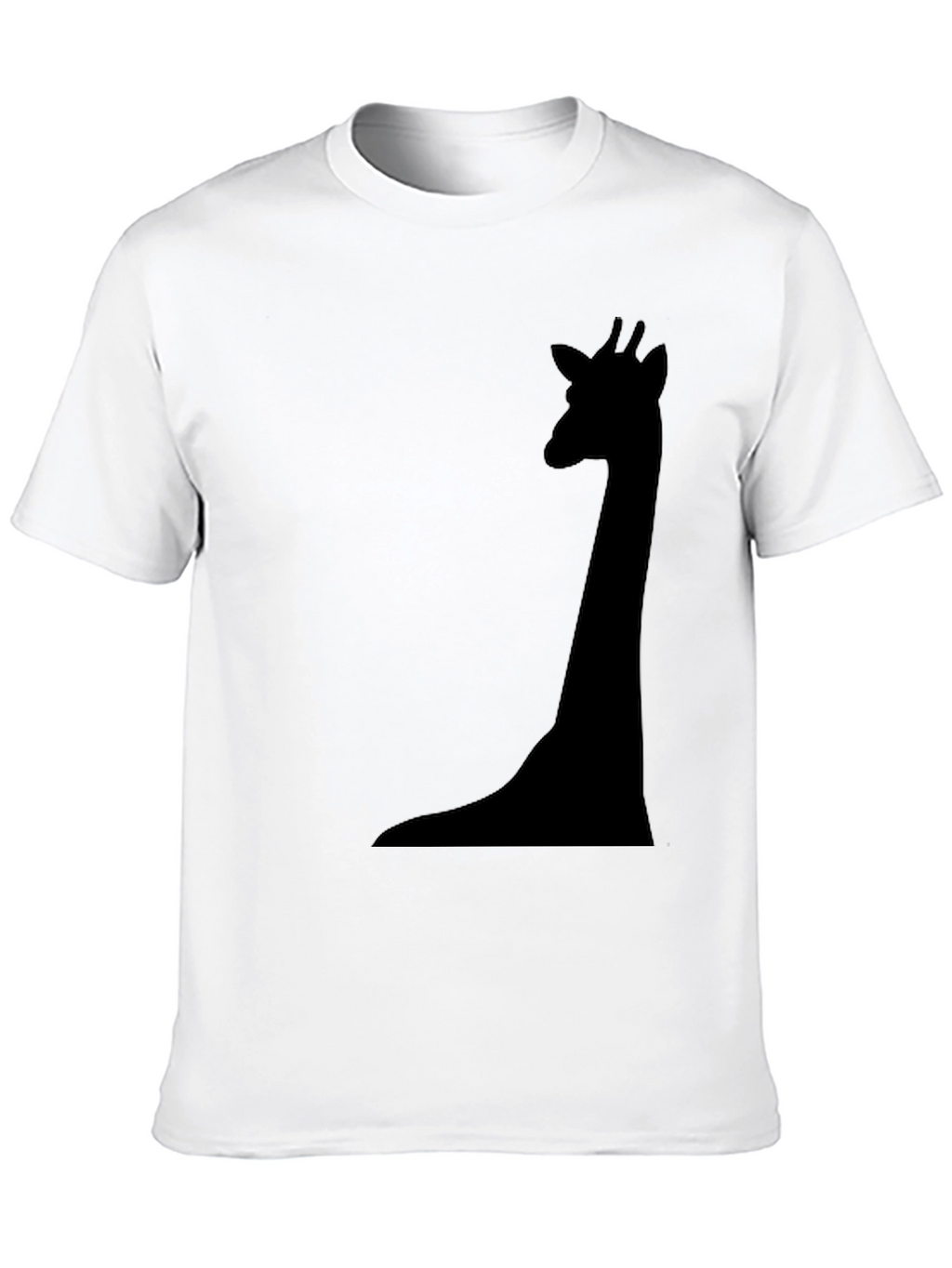 Mens Black Giraffe Silhouette T-Shirt