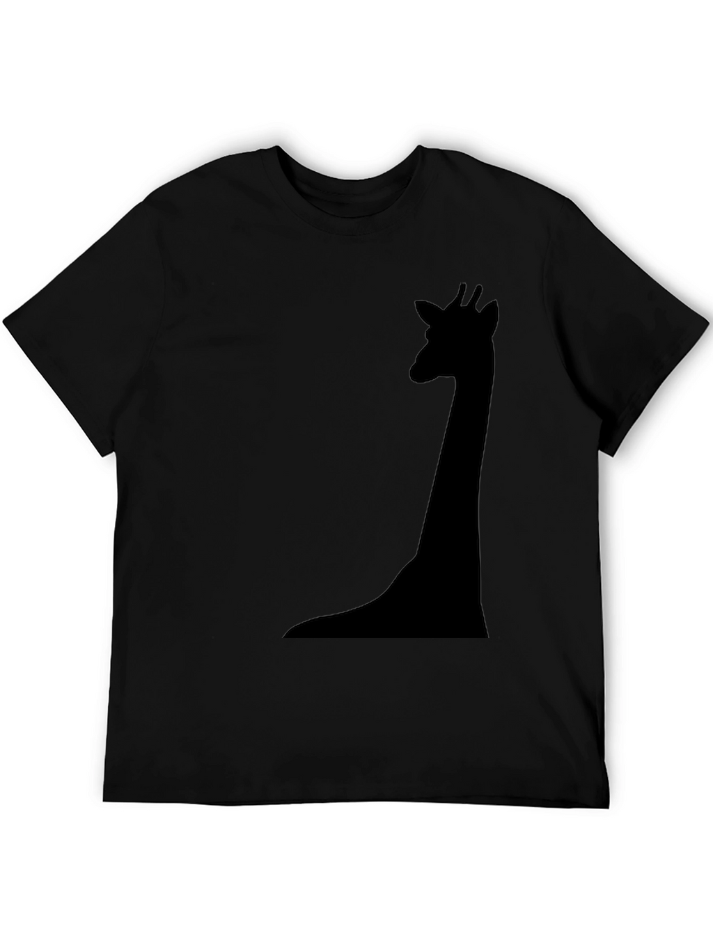 Mens Black Giraffe Silhouette T-Shirt
